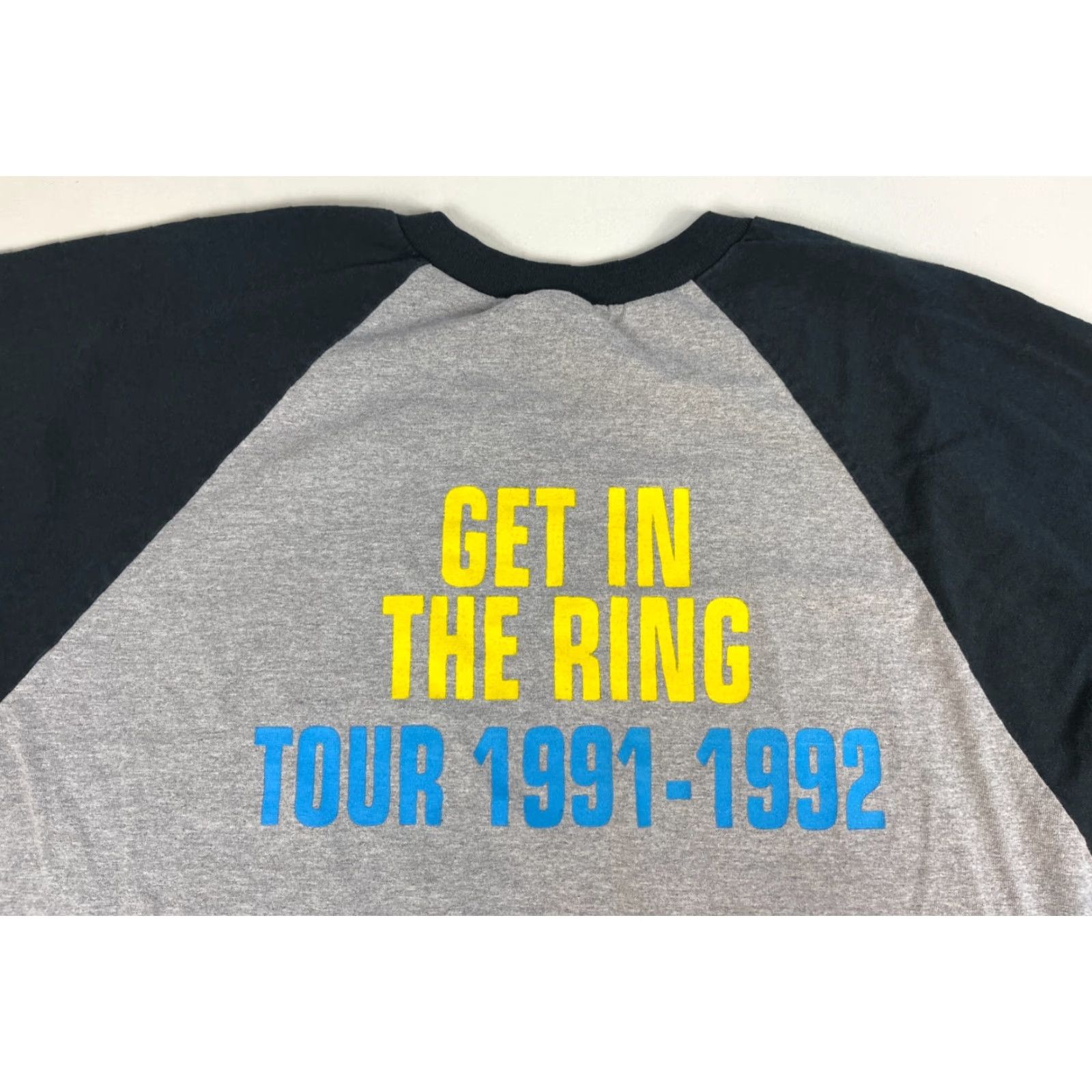 Anvil VINTAGE Guns N' Roses Get in the Ring Tour 1991-1992 Anvil 2X Gray and Black 3/4 Sleeve Crew Neck T-Shirt Men XS-2X 90s Band Music Size ONE SIZE - 4 Thumbnail
