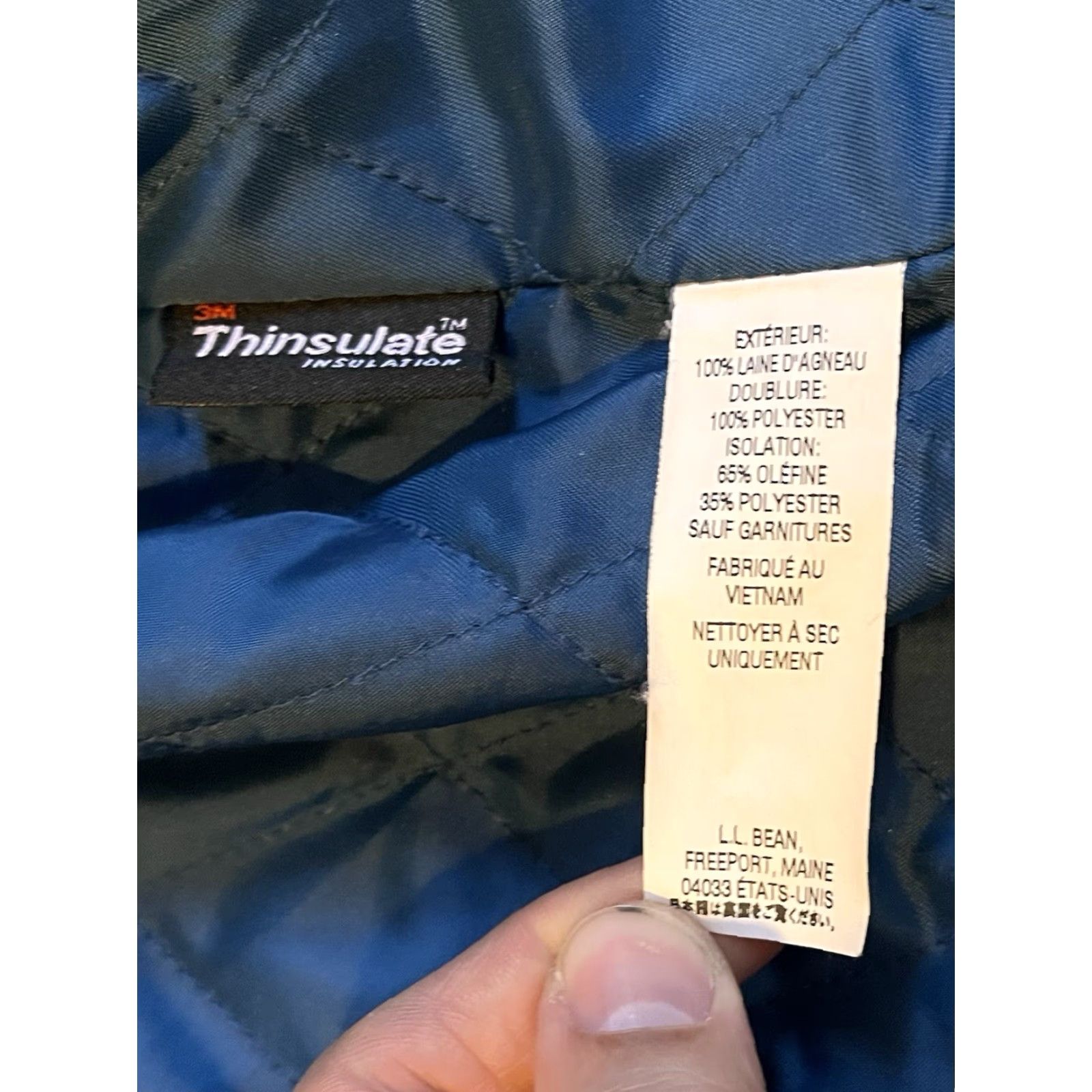 Vintage LL Bean Bellandi Wool Pea Coat Women’s 8 Reg Turquoise Double Breast Quilt Lined Size M / US 6-8 / IT 42-44 - 6 Thumbnail