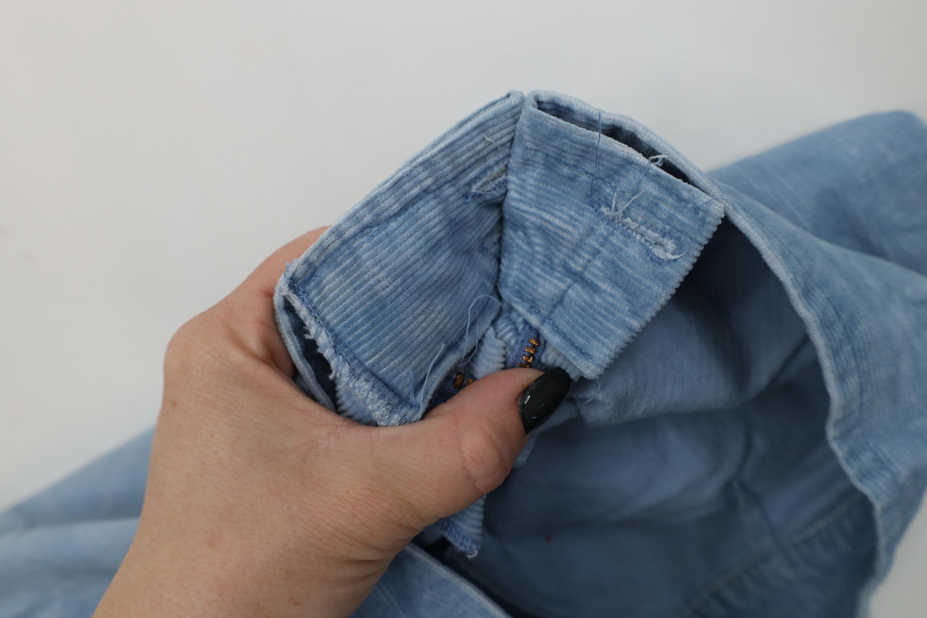 Vintage Vintage 70s Streetwear Corduroy Bell Bottoms Pants Blue USA Size 28" / US 6 / IT 42 - 10 Thumbnail