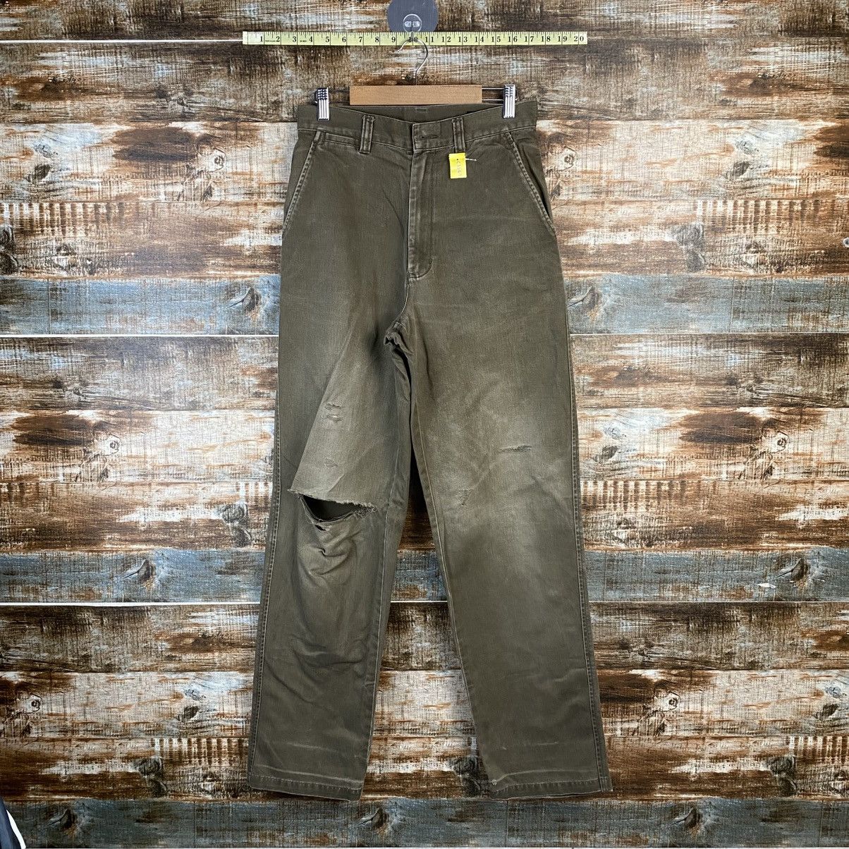 Uniqlo DL Uniqlo Brown ripped vintage Casual Pants #C1267 Size US 28 / EU 44 - 1 Thumbnail