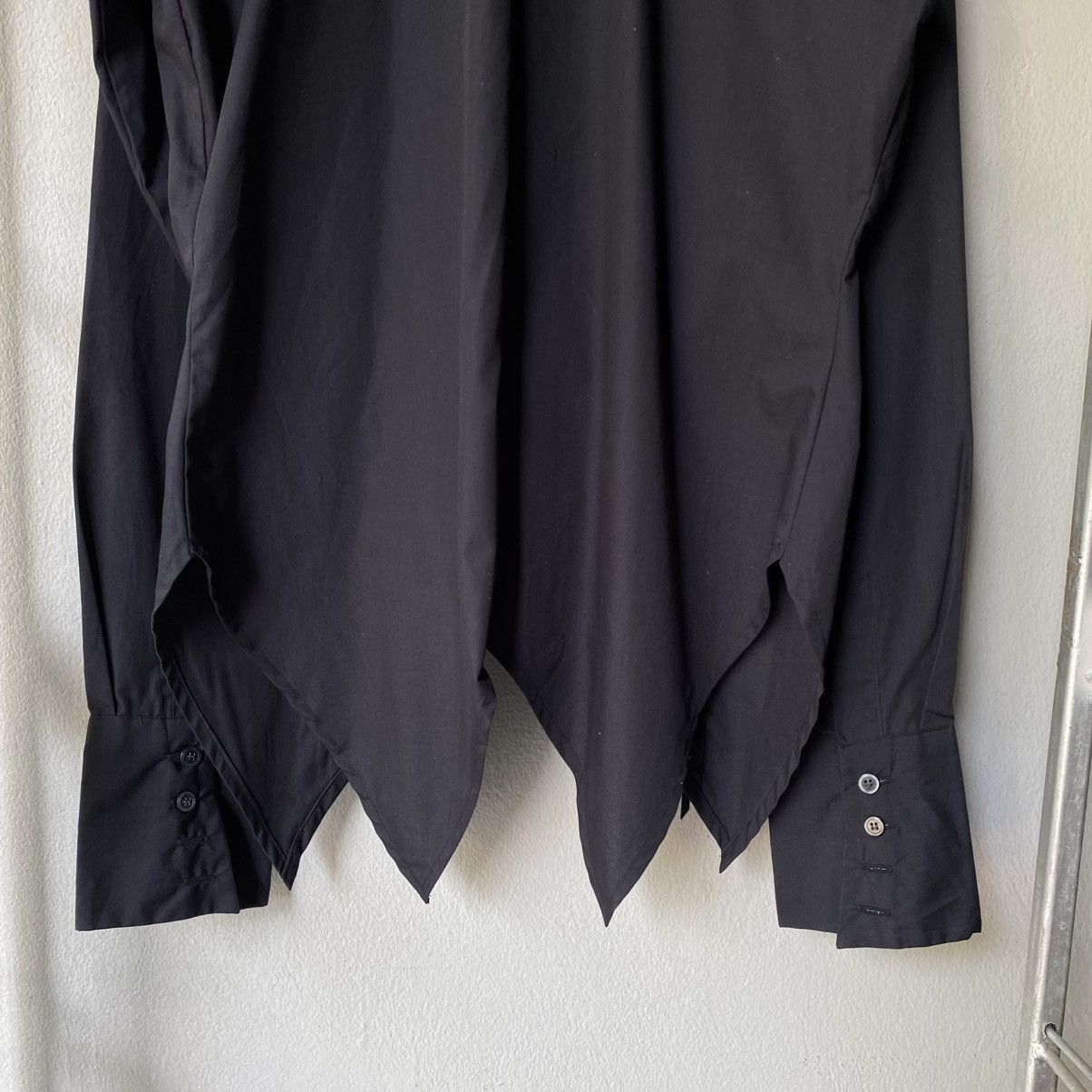 Designer × Japanese Brand Devil'n Bass Y2K Punk Black Lace-Up Symmetrical Shirt Size US L / EU 52-54 / 3 - 5 Thumbnail