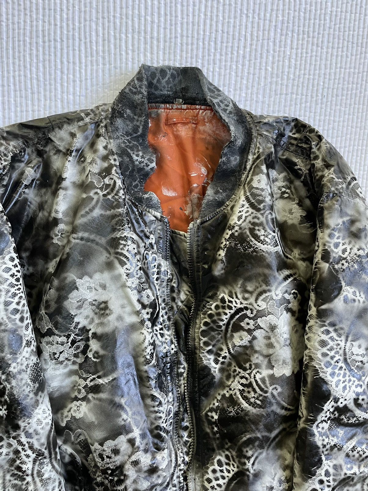 Handmade MA-1 Bomber in Floral Nior Size US XL / EU 56 / 4 - 4 Thumbnail