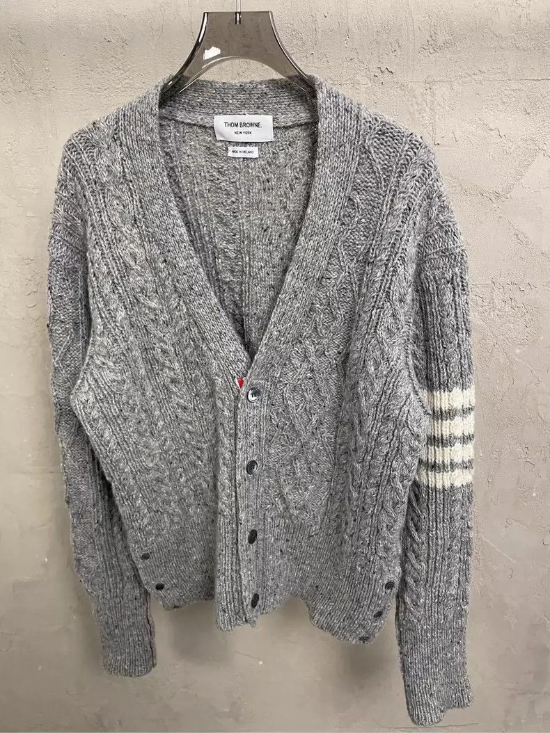 Thom Browne Thom Browne size4 Gray wool sweater Size US XL / EU 56 / 4 - 5 Thumbnail