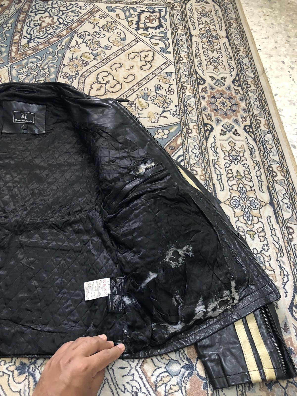 Tommy Hilfiger Rare❗️Tommy Hilfiger Premium Cafe Racer Leather Jacket Size US L / EU 52-54 / 3 - 13 Thumbnail
