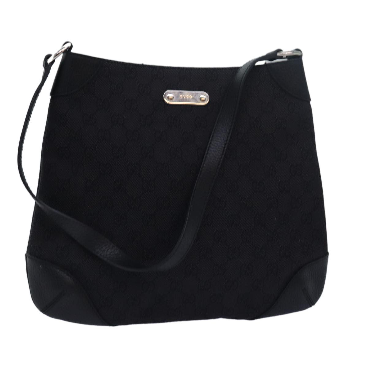 Gucci Gg Canvas Black Canvas Shoulder Bag (Pre-Owned) Size ONE SIZE - 1 Thumbnail
