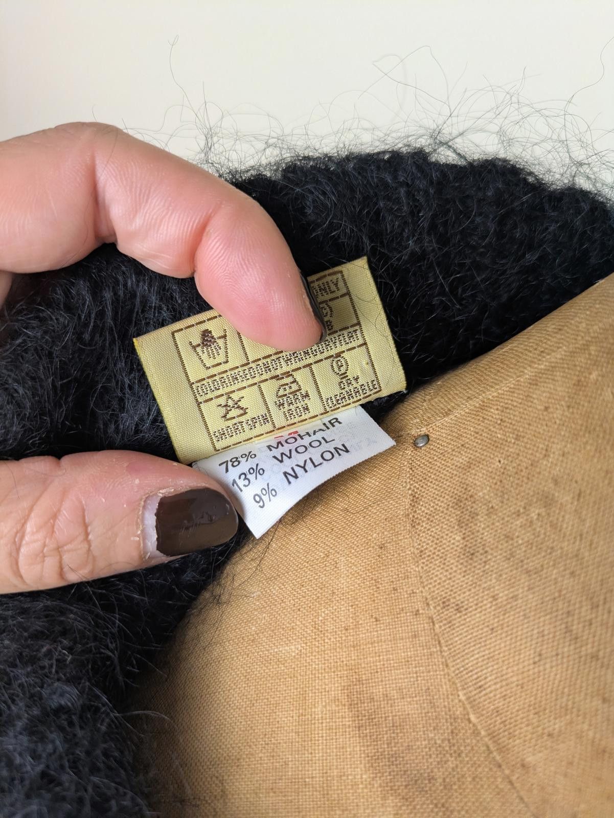 Other 1980's black oversized mohair cardigan Size XL / US 12-14 / IT 48-50 - 8 Thumbnail
