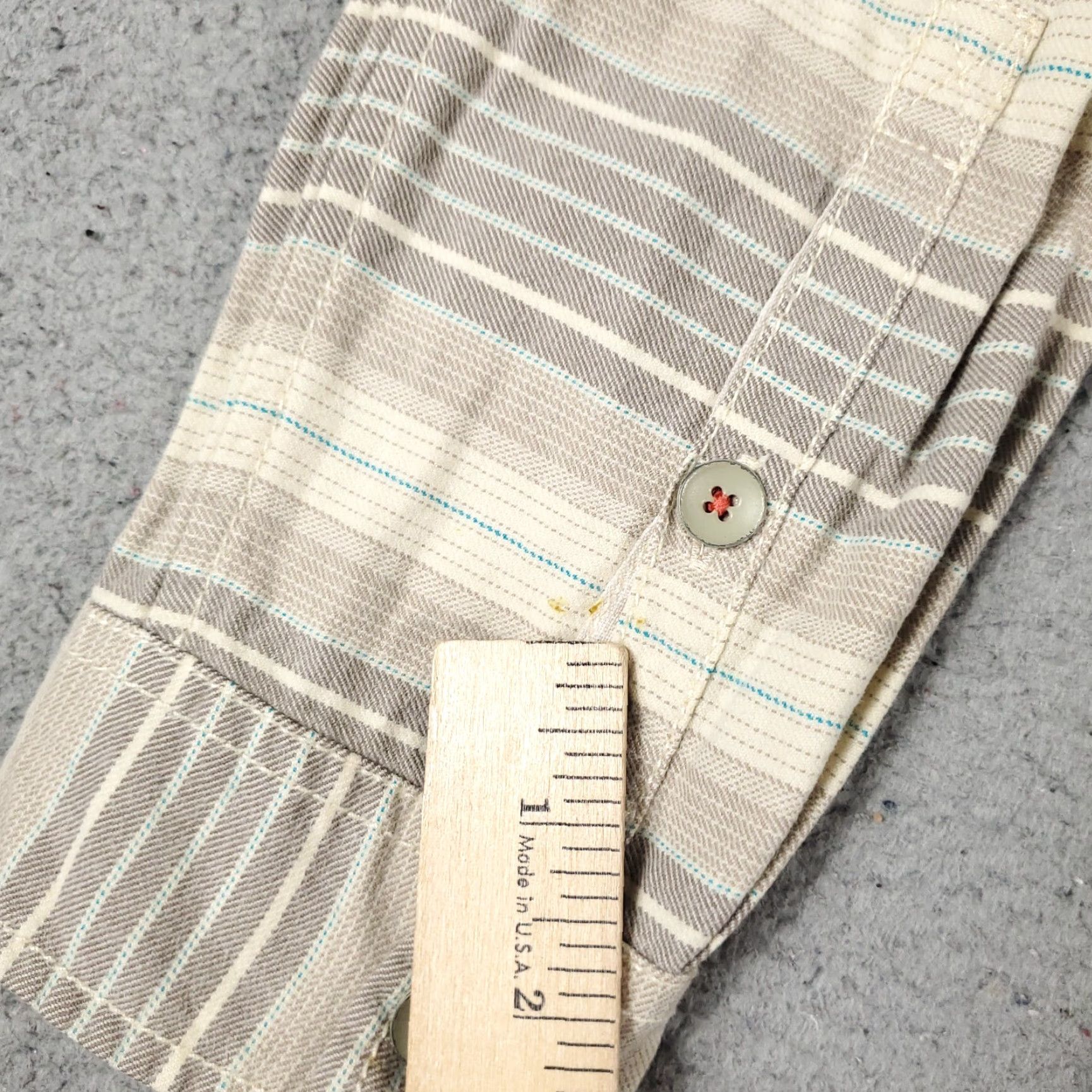Tommy Bahama Tommy Bahama Shirt Mens Small Beige Striped Cotton Button Up Long Sleeve - Casual, Classic, Beach, Tropical Mens Shirt Size US S / EU 44-46 / 1 - 5 Thumbnail