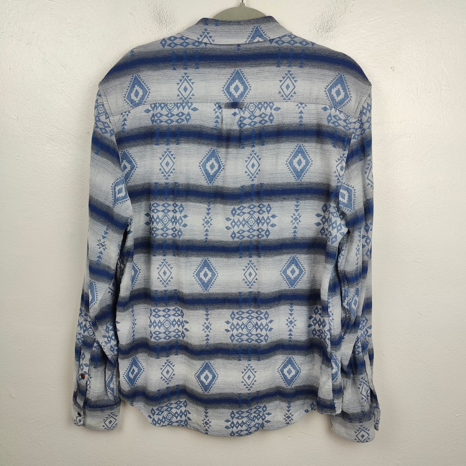 Lucky Brand Lucky Brand Flannel Shirt Mens Medium Blue Southwestern Size US M / EU 48-50 / 2 - 5 Thumbnail