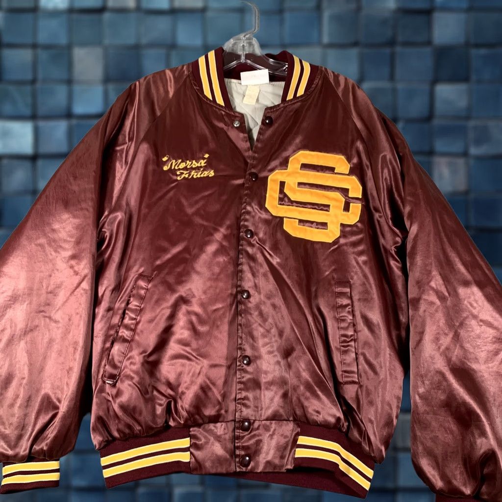 Vintage VINTAGE Hartwell Jacket Mens L Red Satin Varsity Auto Repair USA Embroidered Size US L / EU 52-54 / 3 - 1 Thumbnail