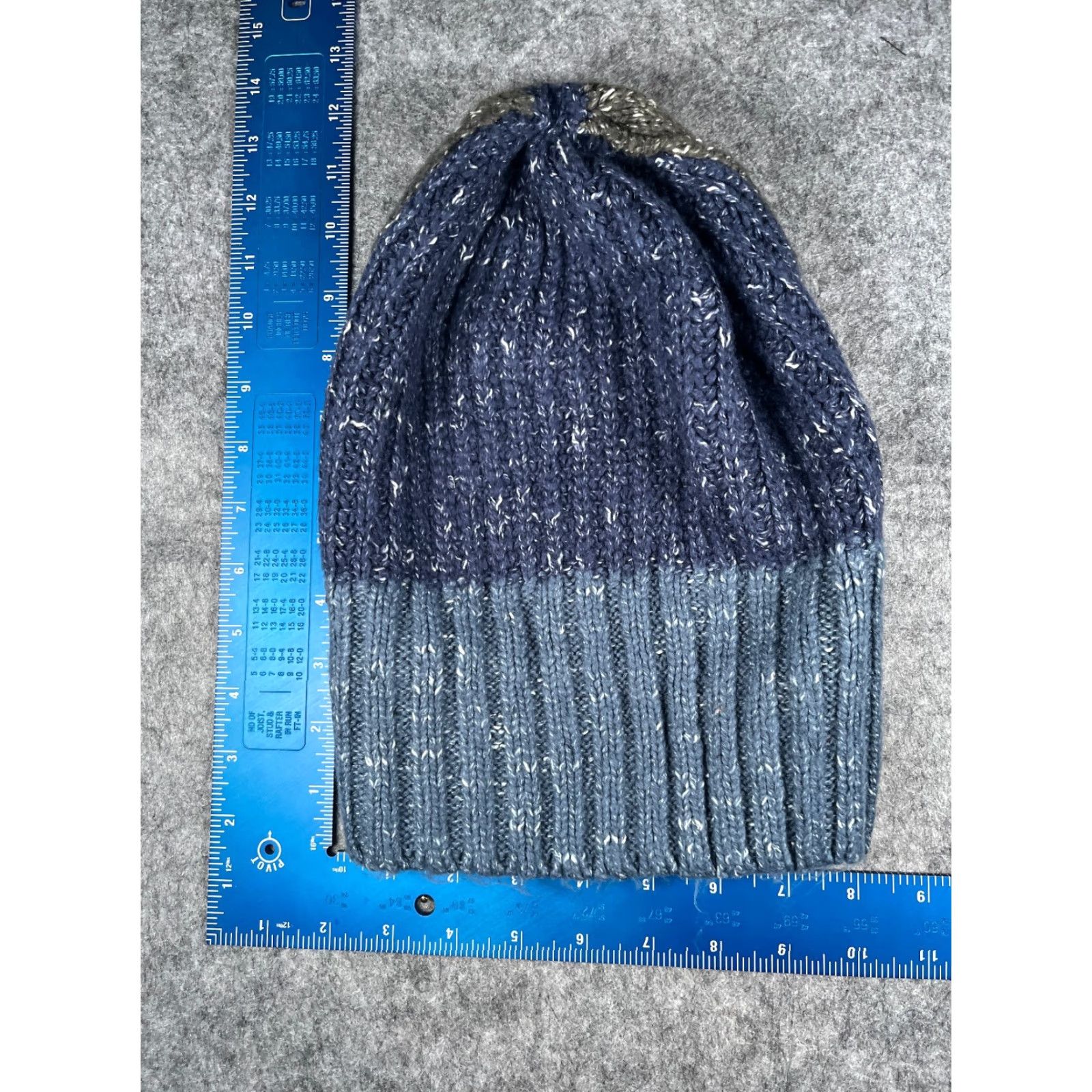 Vintage Universal Thread Beanie Women One Size Blue Gray Polyester Blend Toque Ski Size ONE SIZE - 5 Thumbnail