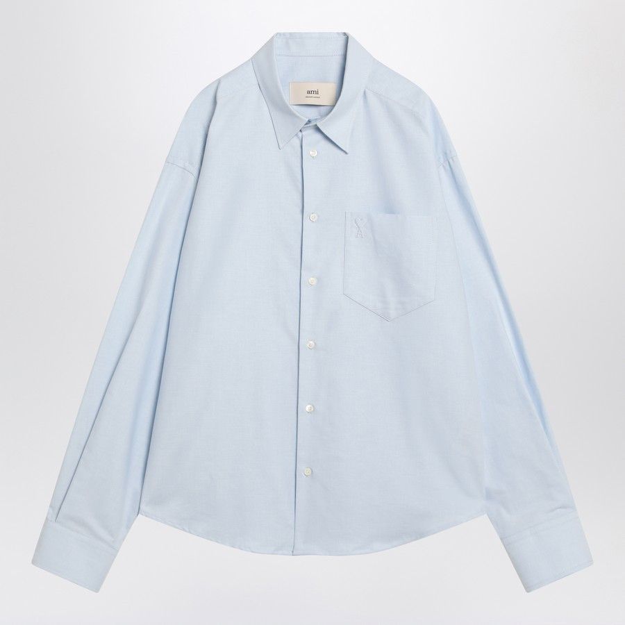 AMI o1d2blof0625 Button Shirt In Light Blue Size US S / EU 44-46 / 1 - 1 Thumbnail