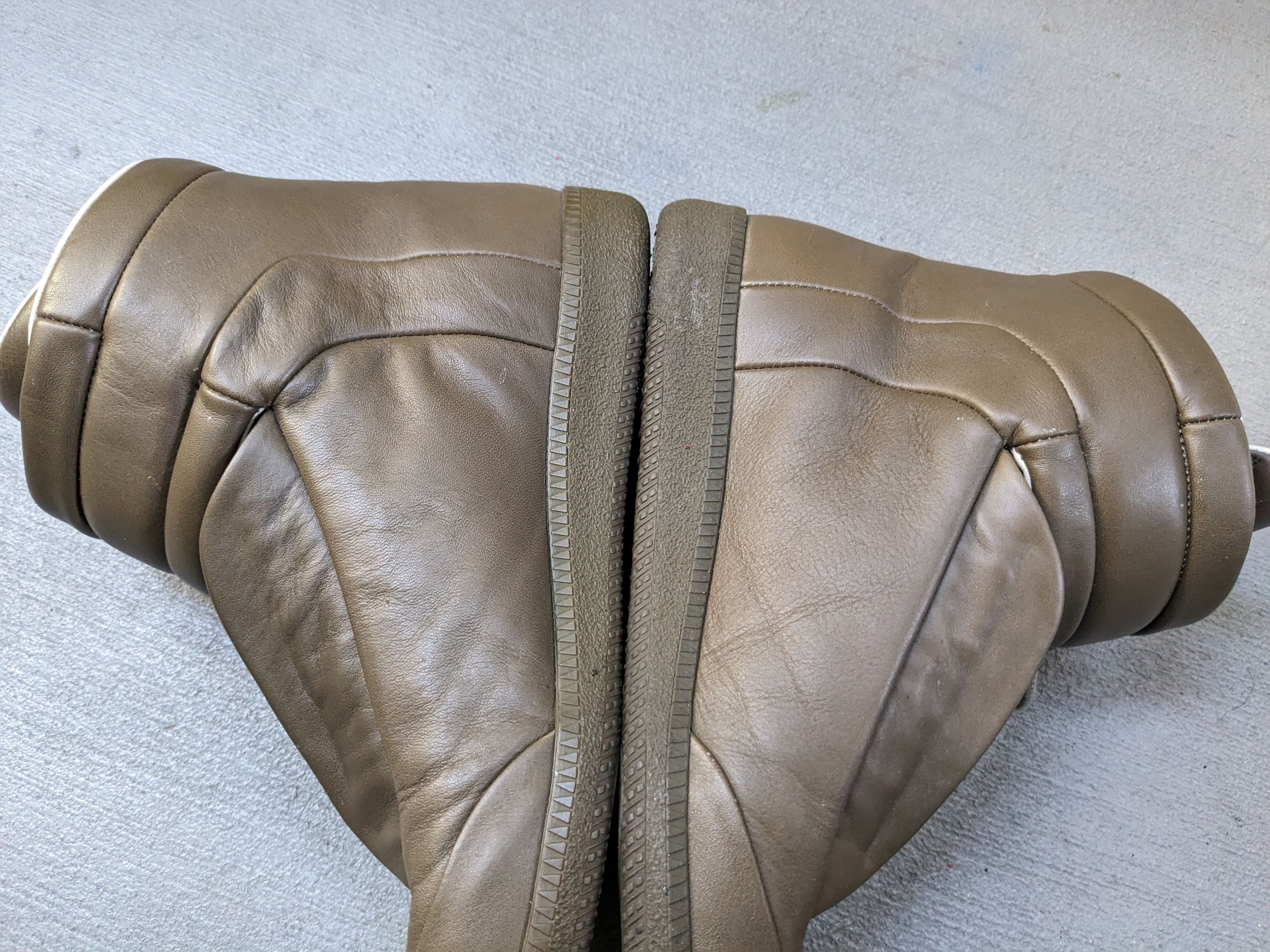 Maison Margiela Maison Margiela Future 9 Olive Green Leather High Tops Size US 9 / EU 42 - 12 Thumbnail