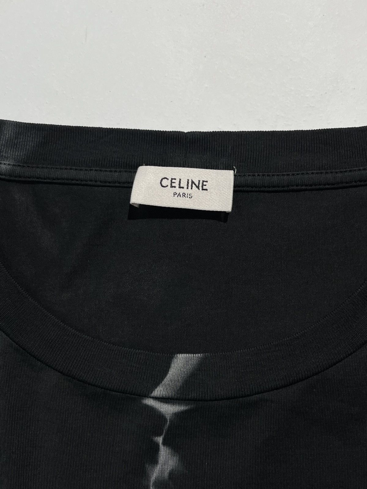 Celine Celine Black Smoke Tie Dye Tee by Hedi Slimane Size US XXL / EU 58 / 5 - 7 Thumbnail