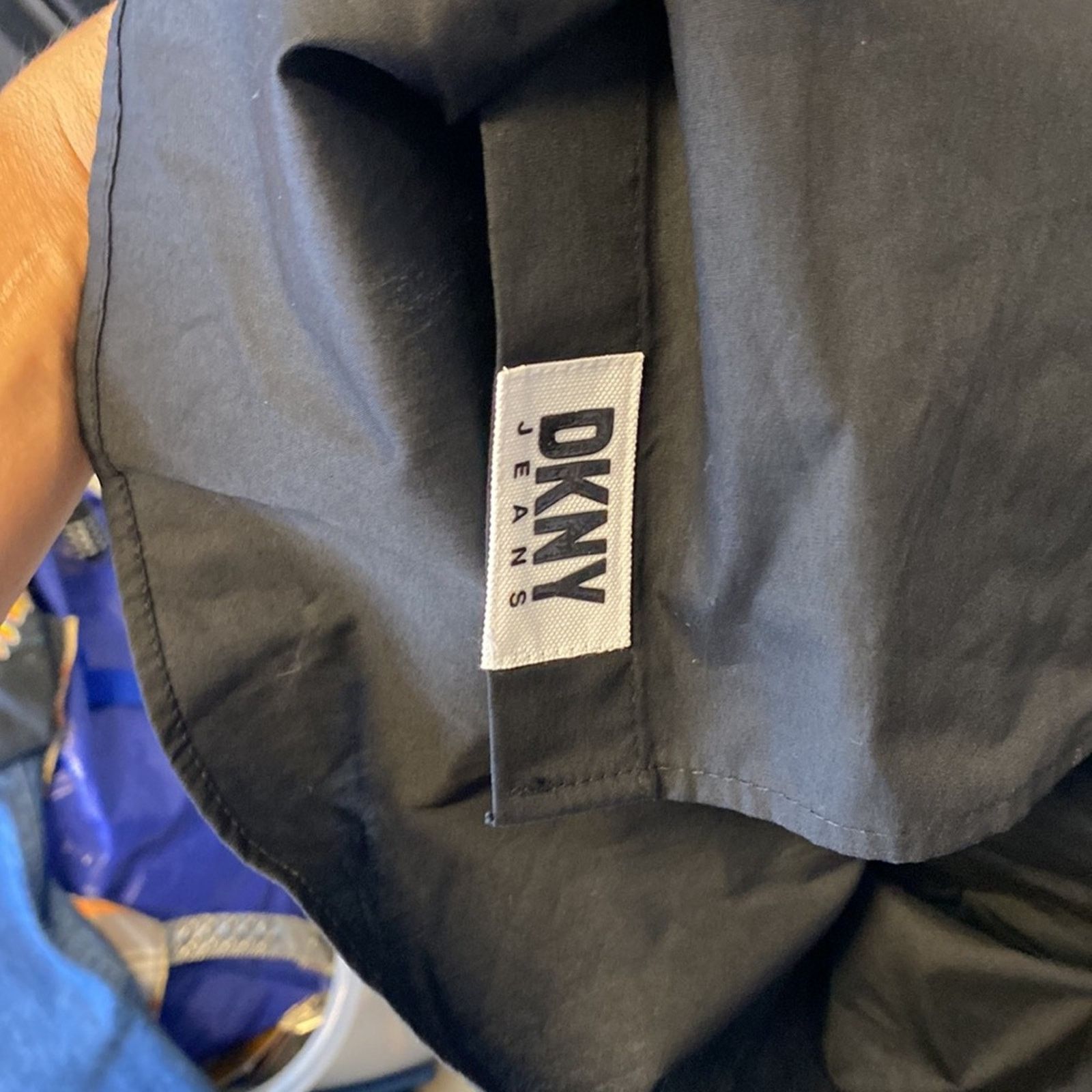 DKNY DKNY boxy oversized button Down cropped black minimalist Size L / US 10 / IT 46 - 8 Thumbnail