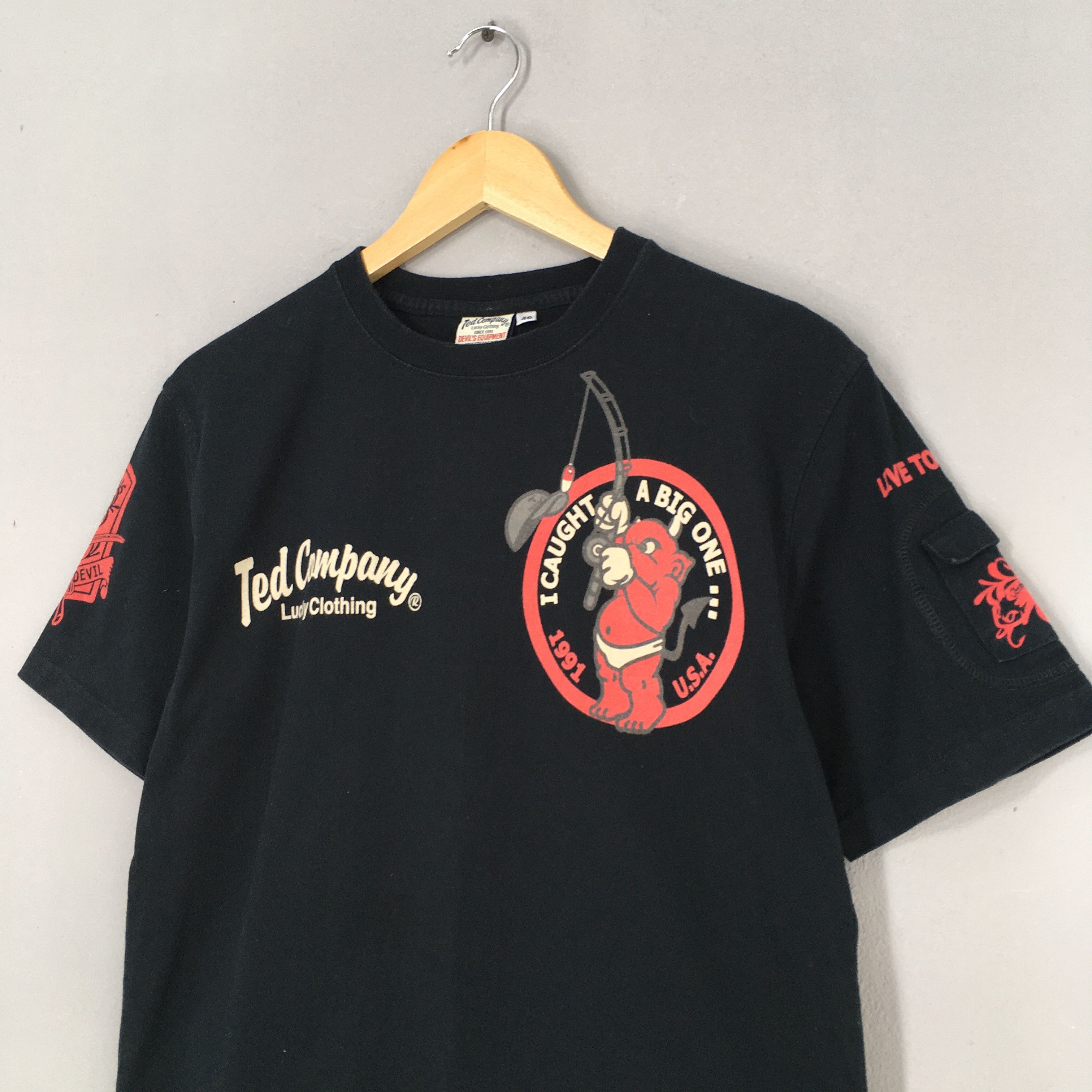 Buzz Rickson's × Tedman × Vintage Vintage Ted Company Hook Monster Fishing Tshirt Medium Size US M / EU 48-50 / 2 - 5 Thumbnail