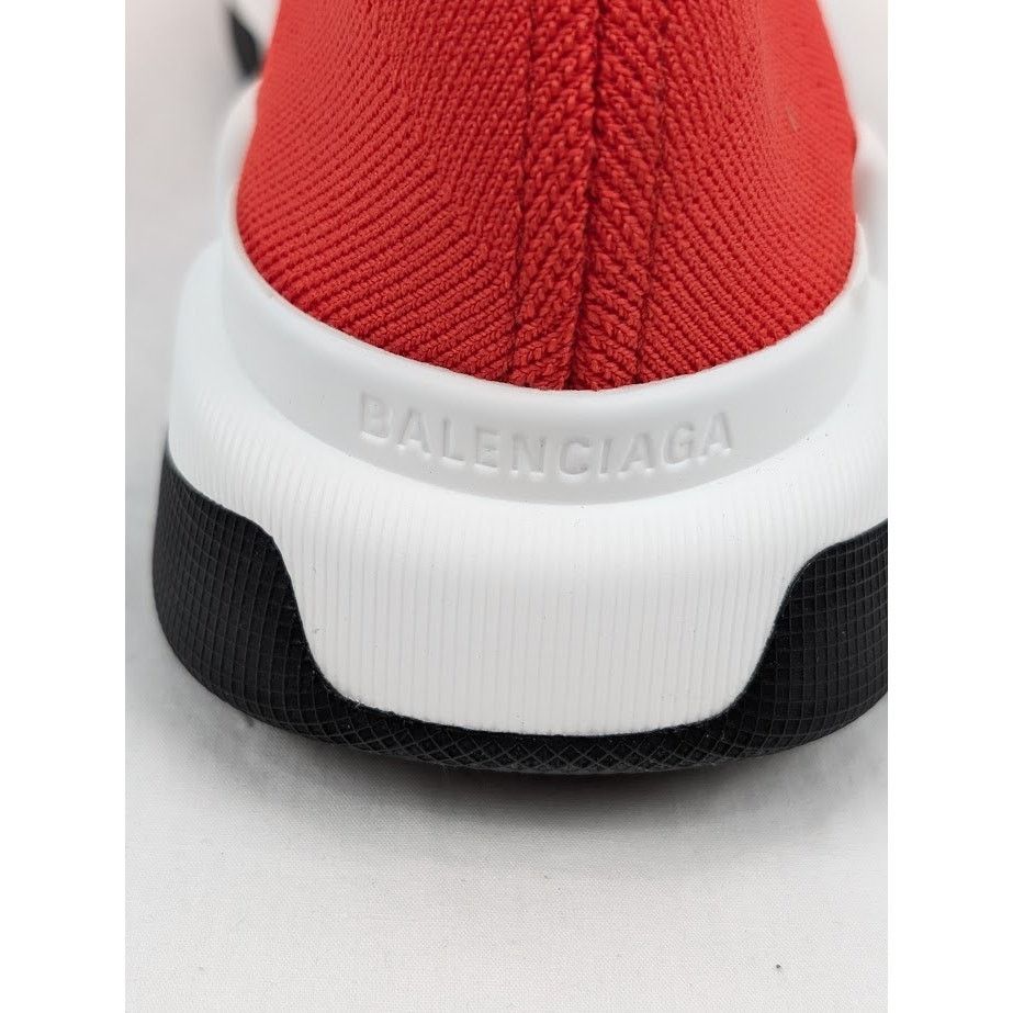 Balenciaga o1rshd1 New Recycled Speed 2.0 Low-Top Sneakers in Red/White Size US 8 / EU 41 - 12 Thumbnail