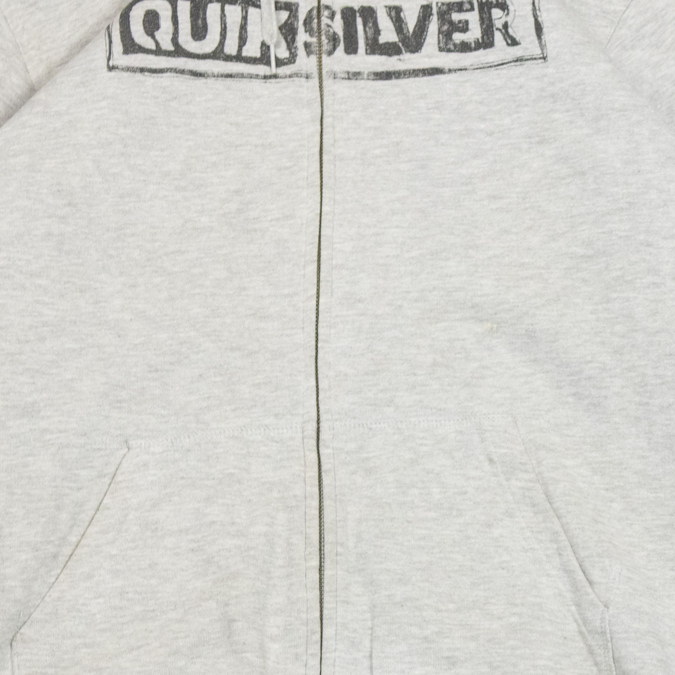 Quiksilver Y2K 00's Quicksilver Sasquatch Heather Grey Zip Up Hoodie Size US S / EU 44-46 / 1 - 5 Thumbnail