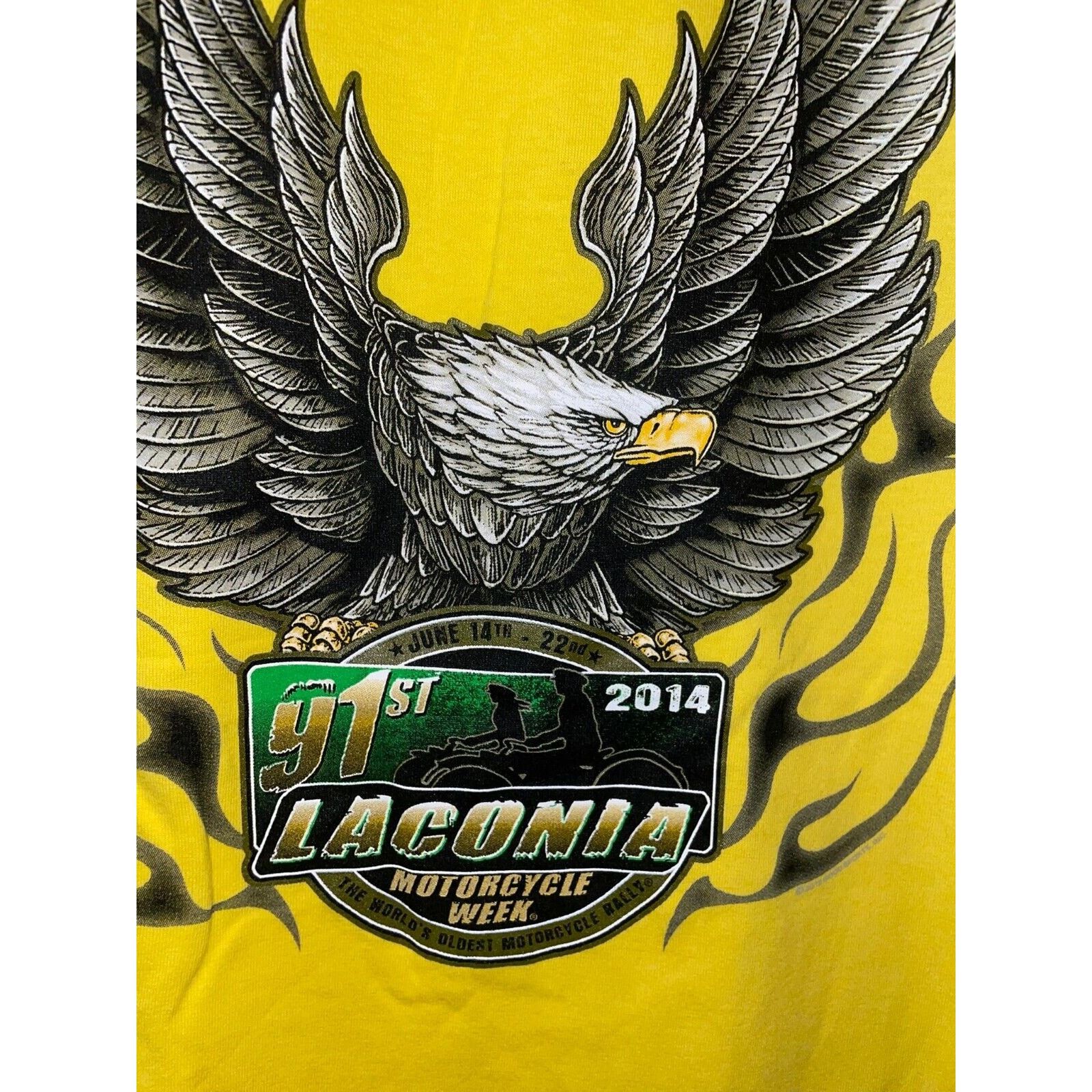 Alstyle Laconia Motorcycle Week Shirt Graphic Tee 2010s 2014 Large Size US L / EU 52-54 / 3 - 6 Thumbnail