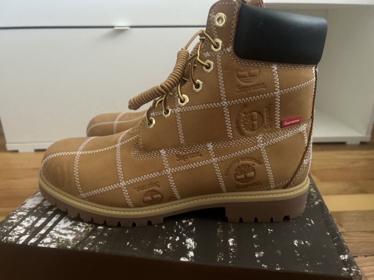 Supreme × Timberland Timberland x Supreme Patchwork Wheat Boot Size US 11 / EU 44 - 4 Thumbnail