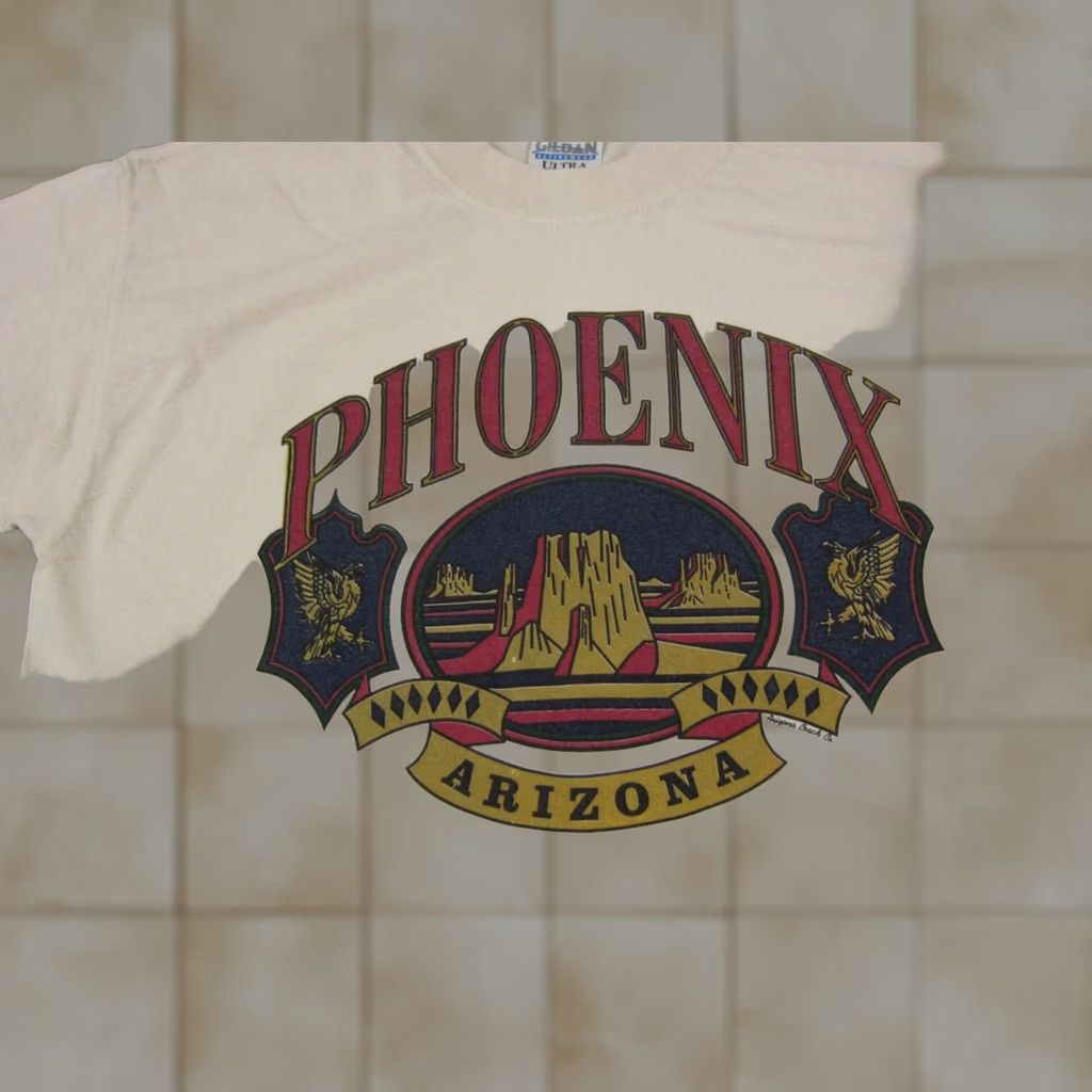 Vintage VINTAGE Phoenix Arizona Shirt Mens L Brown Short Sleeve Size US L / EU 52-54 / 3 - 1 Thumbnail