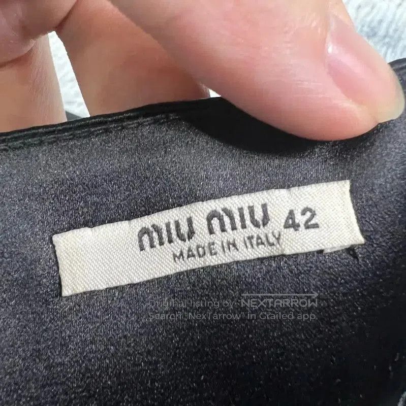 Miu Miu Miu Miu Black Cotton Skirt with Rhinestones . Size 23" - 3 Thumbnail