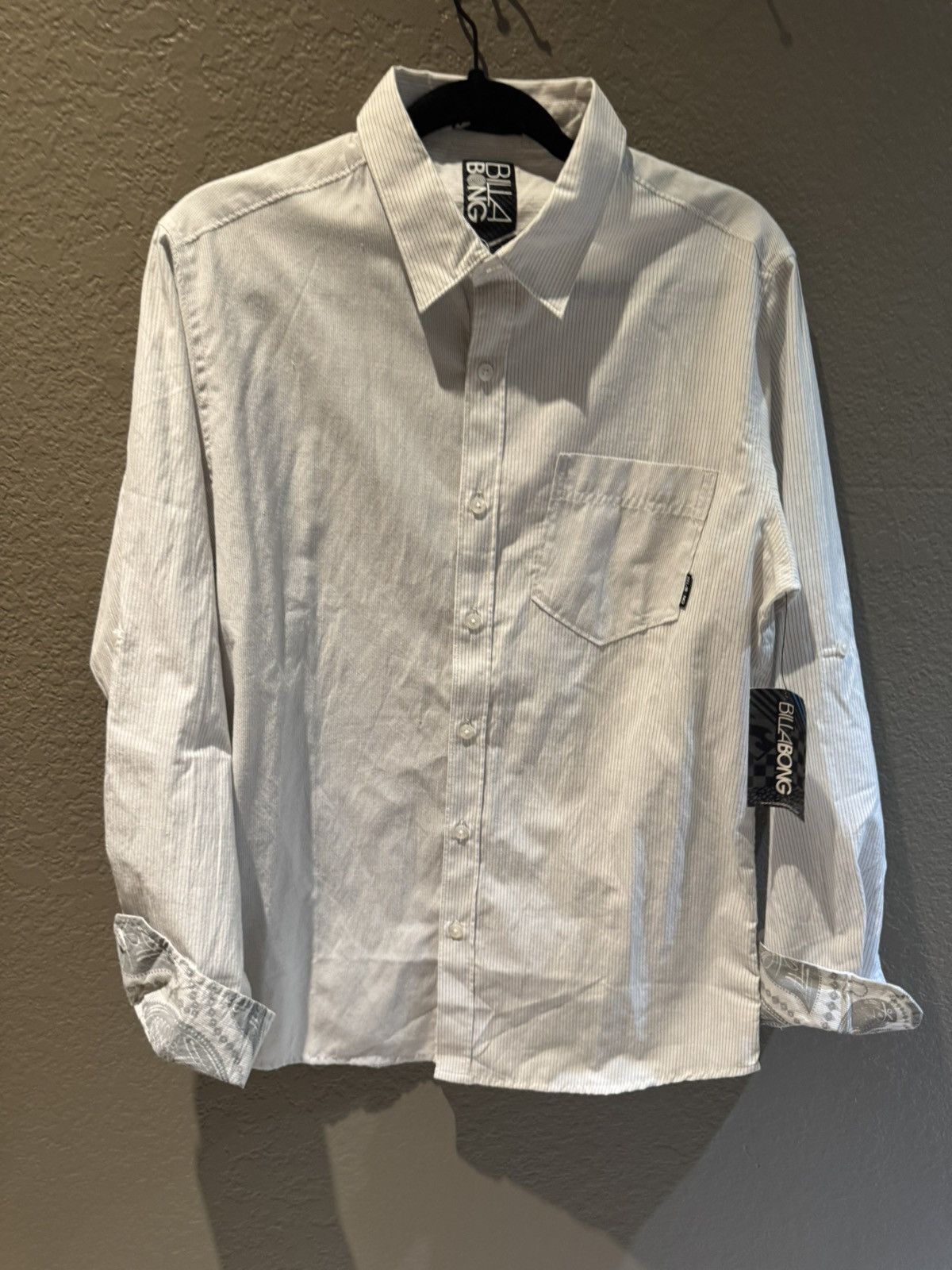 Billabong *NEW Billabong Paisley Cuff Back Print Y2K Stripe LongSleeve Size US S / EU 44-46 / 1 - 2 Thumbnail