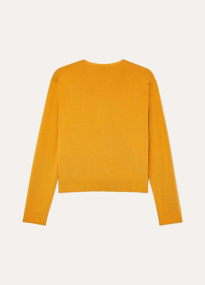 Loro Piana o1srvl11e0526 FAO9865 Siena Cardigan in Yellow Size XS / US 0-2 / IT 36-38 - 6 Thumbnail
