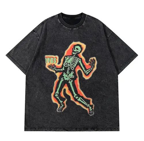 VIBE Retro Washed Skaleton Tee Size US XXL / EU 58 / 5 - 5 Thumbnail