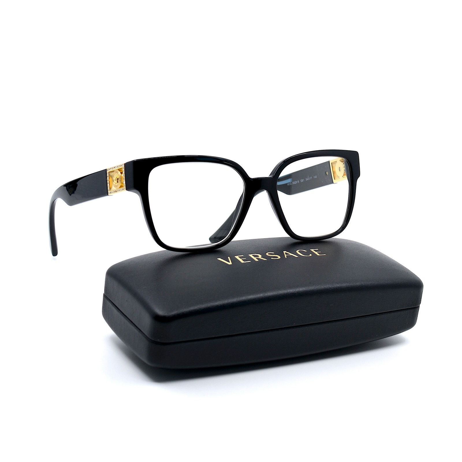 Versace NEW VERSACE VE3329B GB1 BLACK AUTHENTIC EYEGLASSES FRAME Size ONE SIZE - 2 Thumbnail