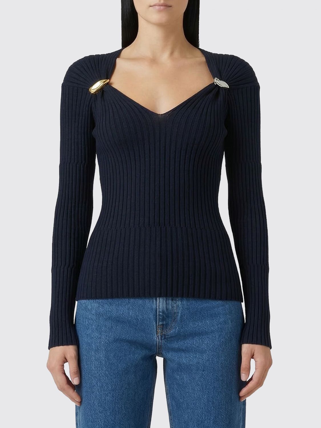 Bottega Veneta Bottega Veneta Sweater Woman Blue Size XS / US 0-2 / IT 36-38 - 1 Thumbnail