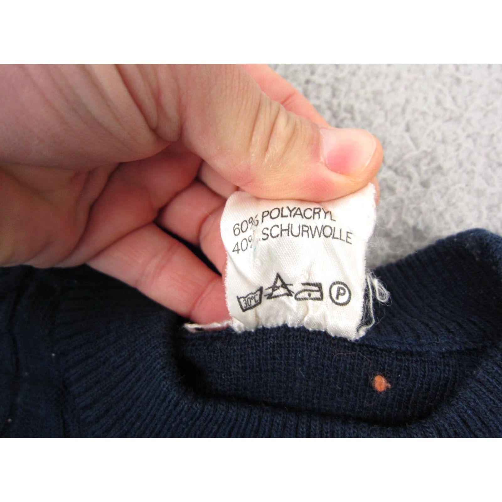 Vintage VINTAGE German Sweater Womens L Blue Wool Polyester Made in Germany Knit 90s Pullover Crew Neck Long Sleeve Crew Neck Women USA 32-34 Size L / US 10 / IT 46 - 7 Thumbnail