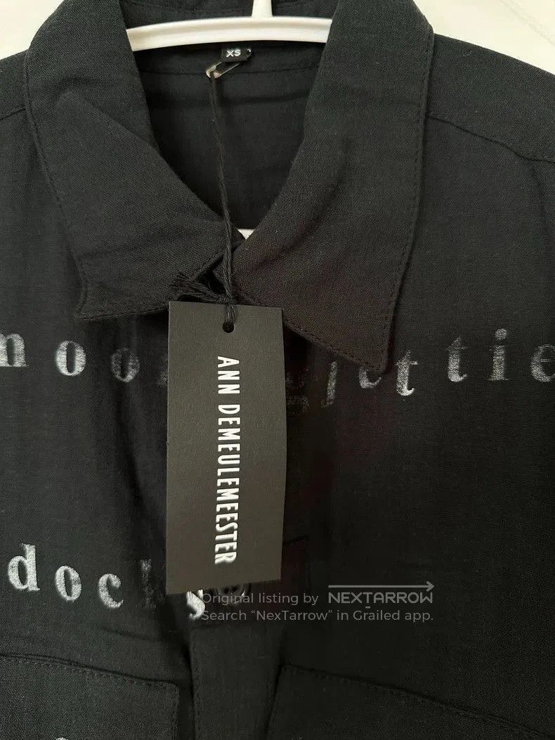 Ann Demeulemeester Ann Demeulemeester Black Letter Print Shirt. Size US XS / EU 42 / 0 - 5 Thumbnail