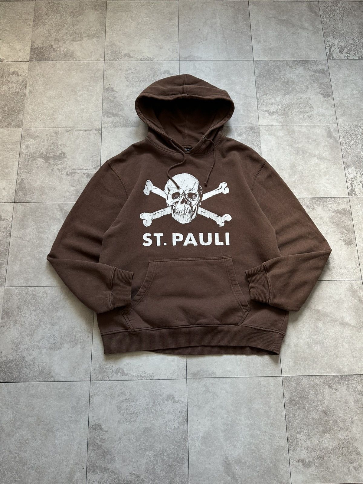 Other Vintage 90’s St.Pauli Brown Y2K Skull Hoodie Size L Size US L / EU 52-54 / 3 - 4 Thumbnail