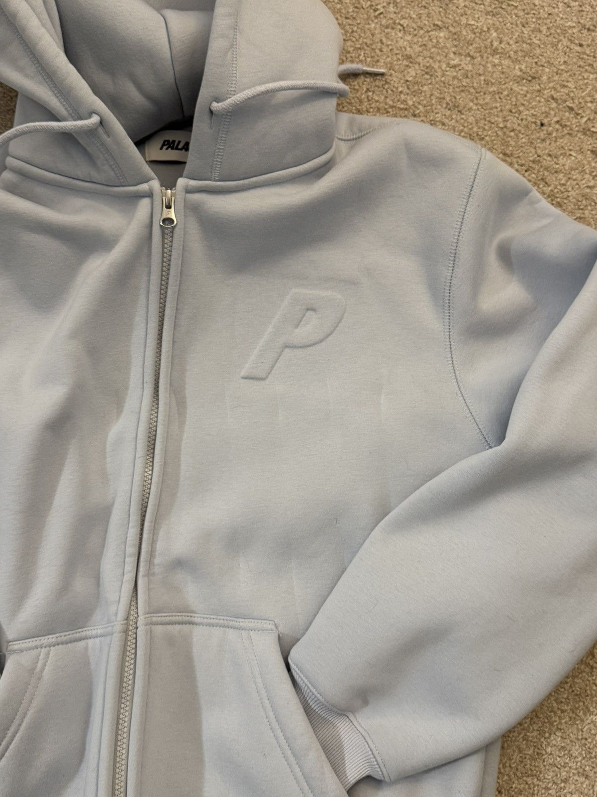 Palace Palace Thermal Embossed P3 Zip Hood (Faint Blue) Size US M / EU 48-50 / 2 - 1 Thumbnail