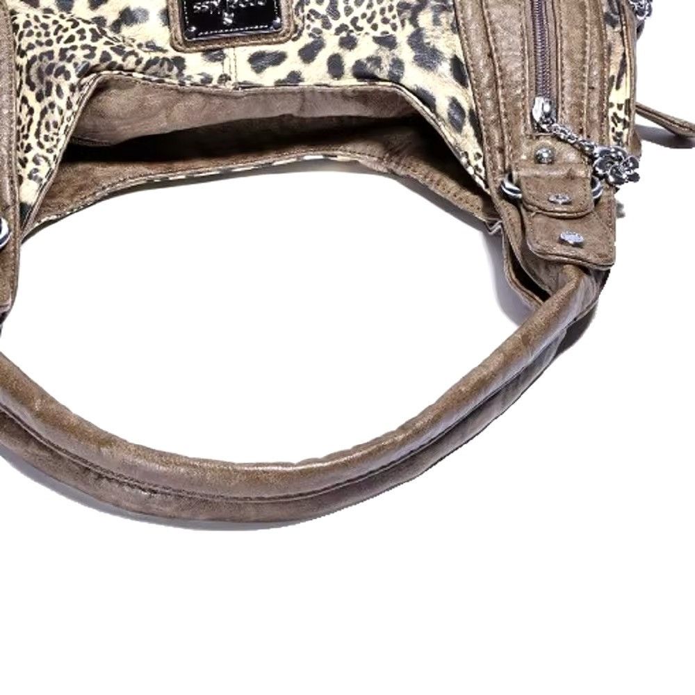 Vintage Retro 00s Tote Bag Leopard Shoulder Bag Size ONE SIZE - 6 Thumbnail