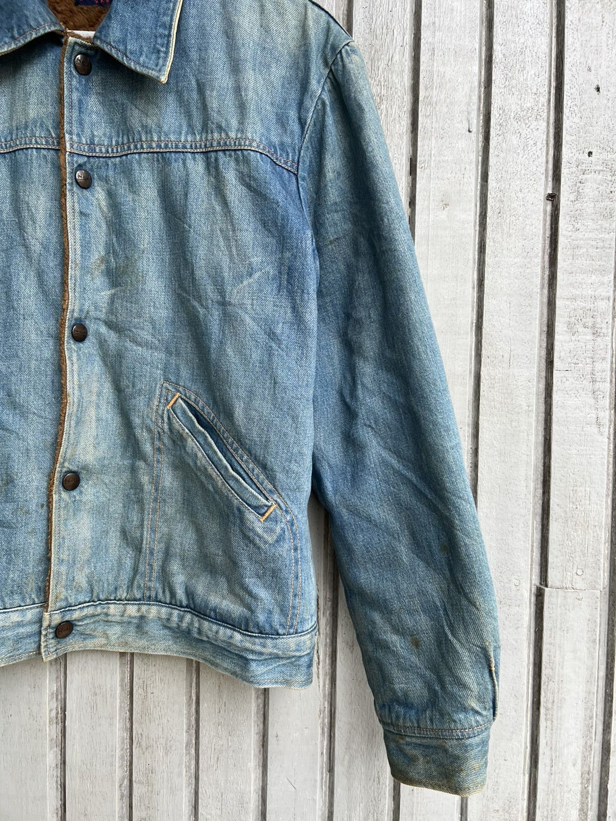 Japanese Brand × Vintage Vtg half denim jacket Size US S / EU 44-46 / 1 - 3 Thumbnail
