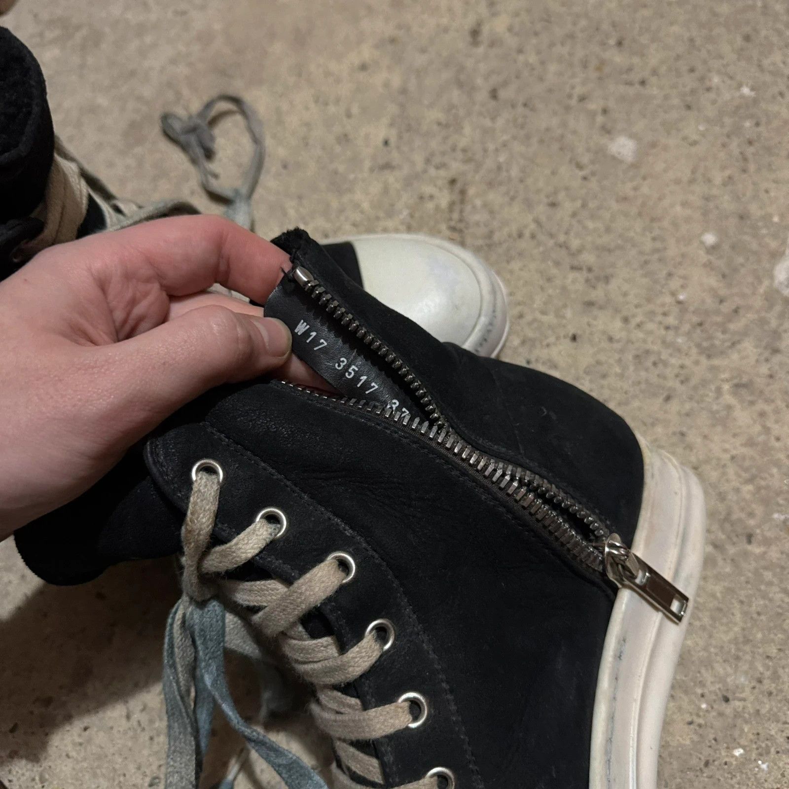 Rick Owens Rick Owens shearling high top ramones Size US 7 / IT 37 - 11 Thumbnail