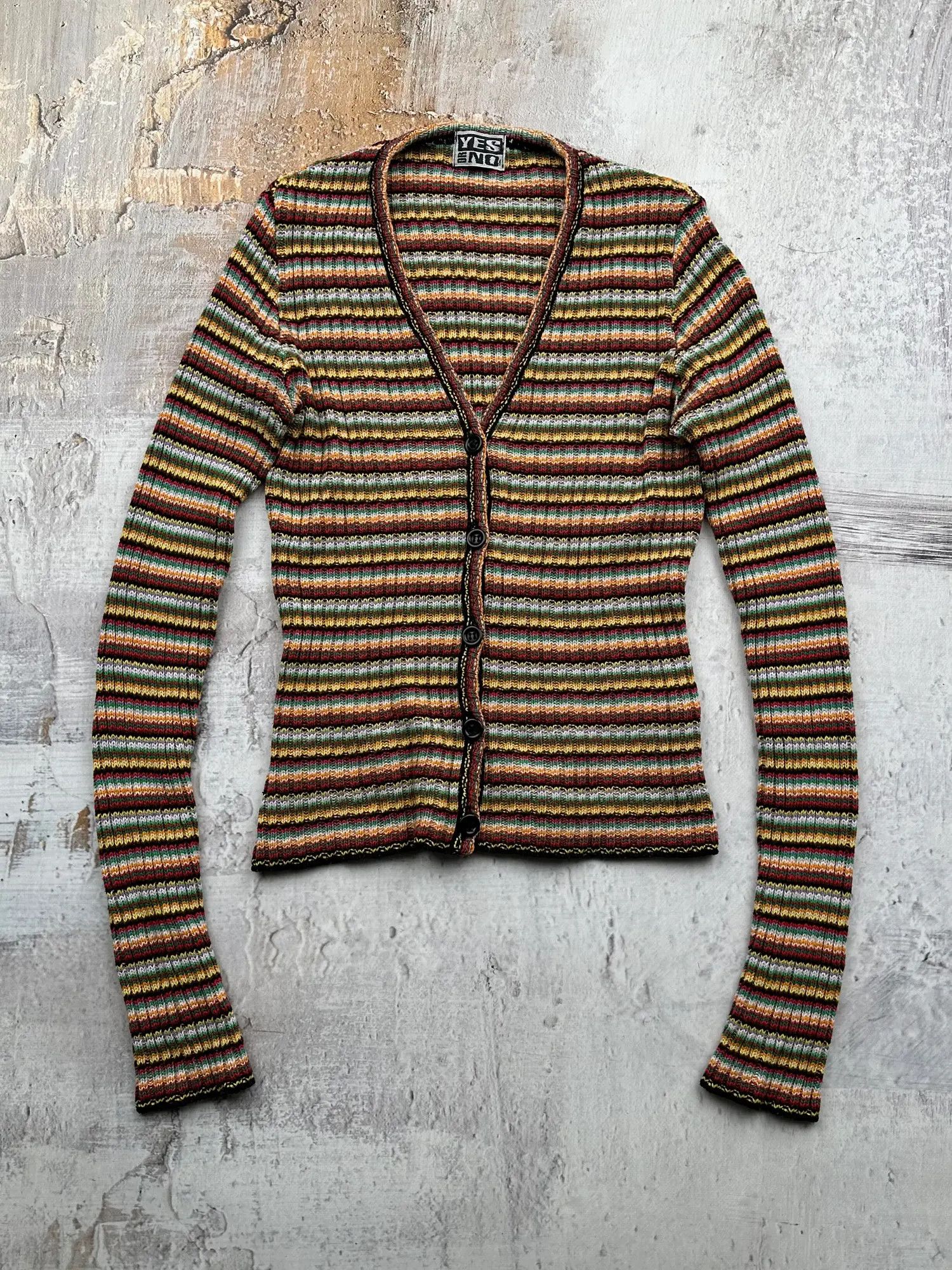 image of Yer Or No Vintage Amazing Cropped Knit Cardigan, Women's (Size XS)