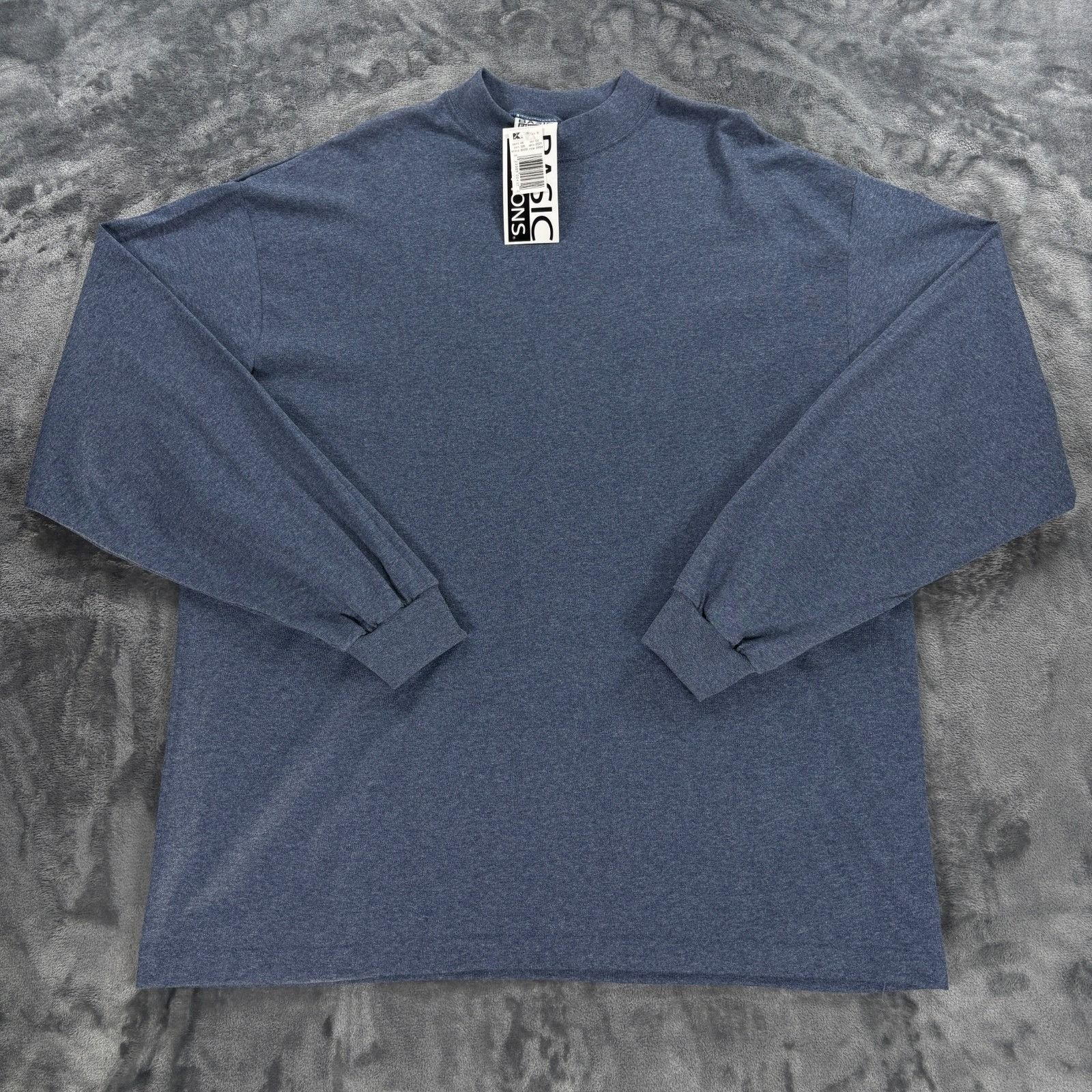 Basic Editions Basic Editions Long Sleeve Blank T Shirt Men XL Blue VTG 90' Size US XL / EU 56 / 4 - 1 Thumbnail