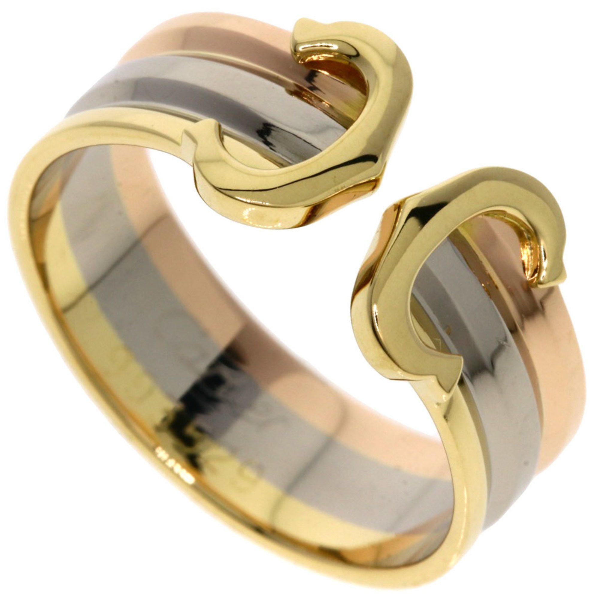 image of Cartier 2C Ring 49 K18 Yellow Gold/k18Wg/k18Pg Women's Cartier