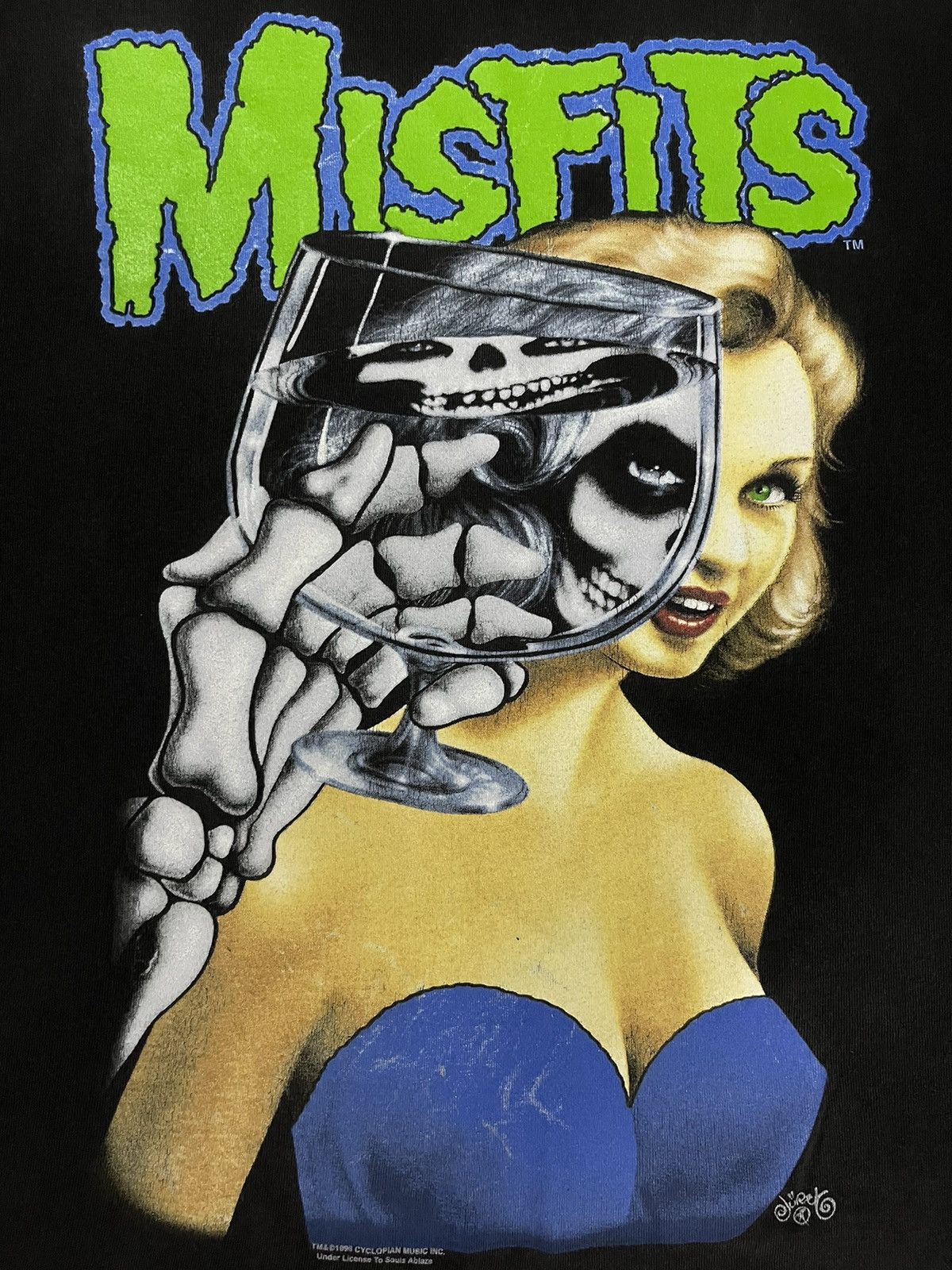 Band Tees × Misfits × Vintage Vintage Misfits 90s t shirt Size US XL / EU 56 / 4 - 3 Thumbnail