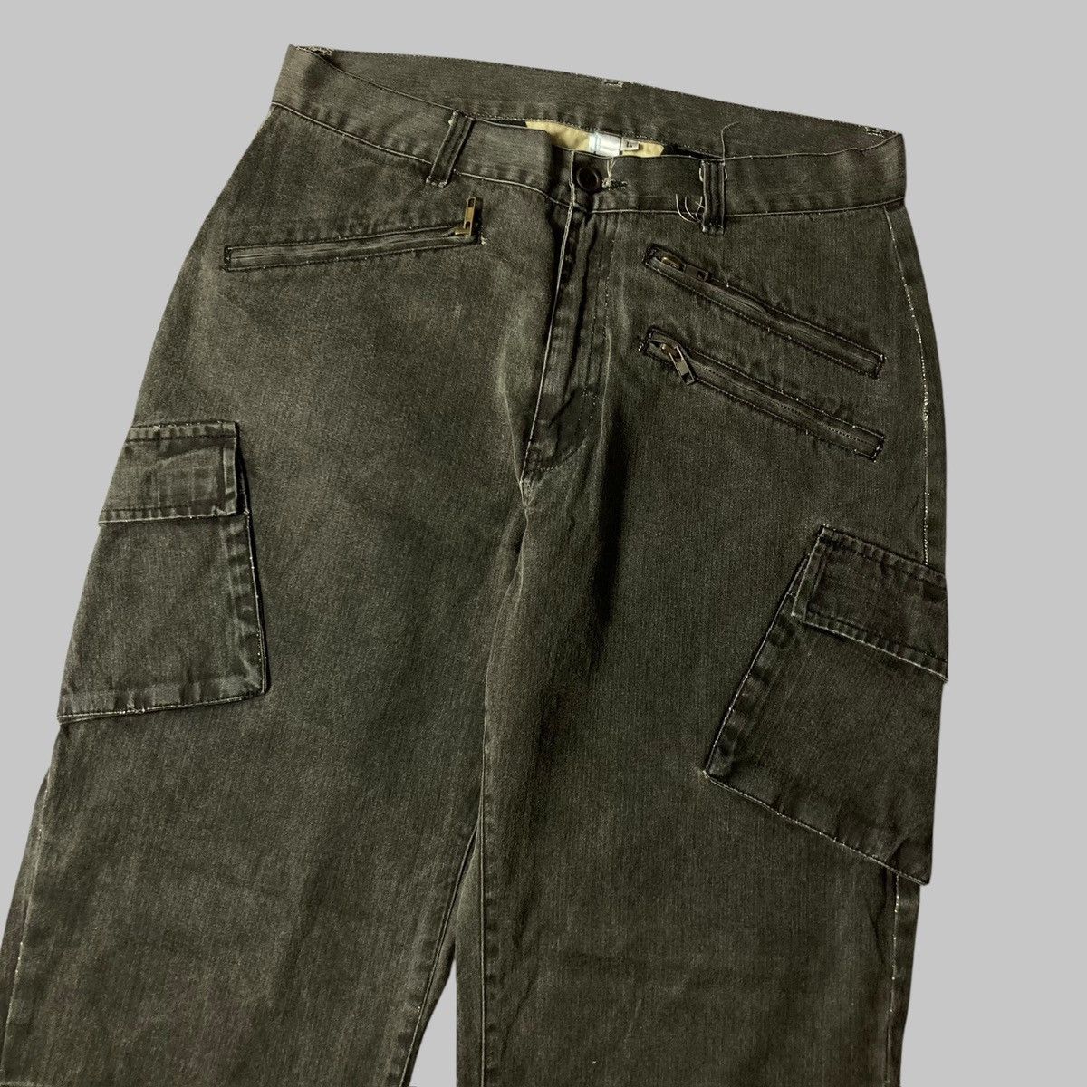 Designer × Japanese Brand PARADISE.INC Cargo Washed Jogger Pants💥 Size US 32 / EU 48 - 3 Thumbnail