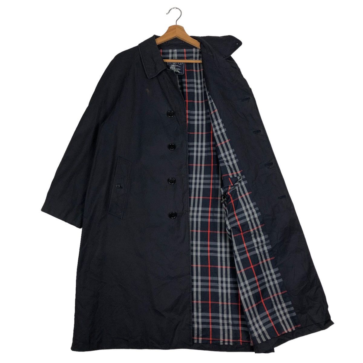 Burberry 🔥Vtg Long Jacket Trench Burberrys Nova Check Design Size US M / EU 48-50 / 2 - 11 Thumbnail