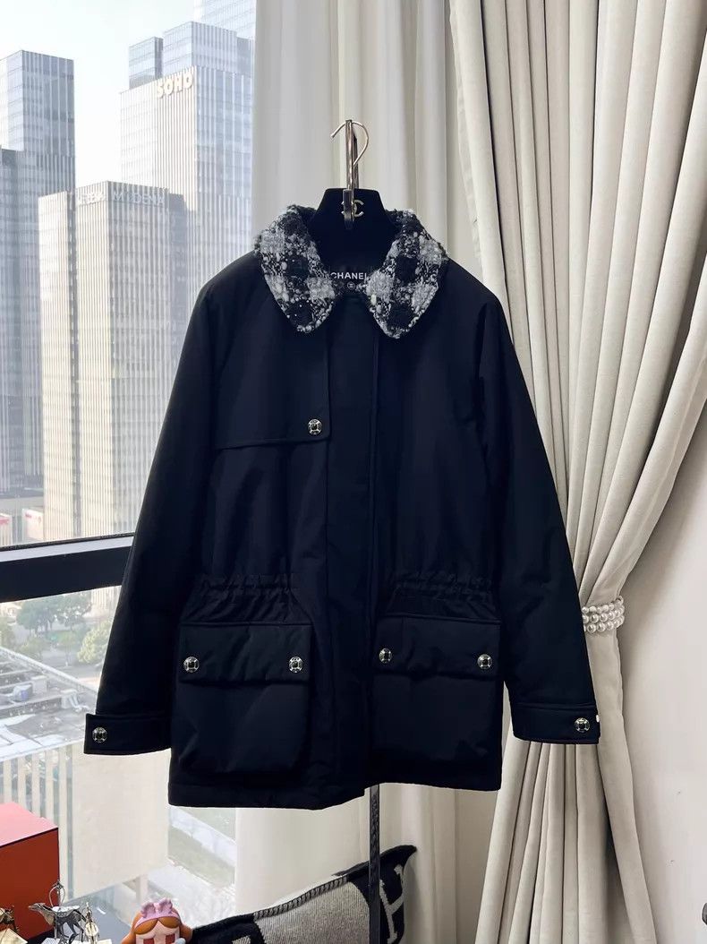 Chanel Chanel Black stitching black and gray plaid lapel waist do Size XS / US 0-2 / IT 36-38 - 1 Thumbnail