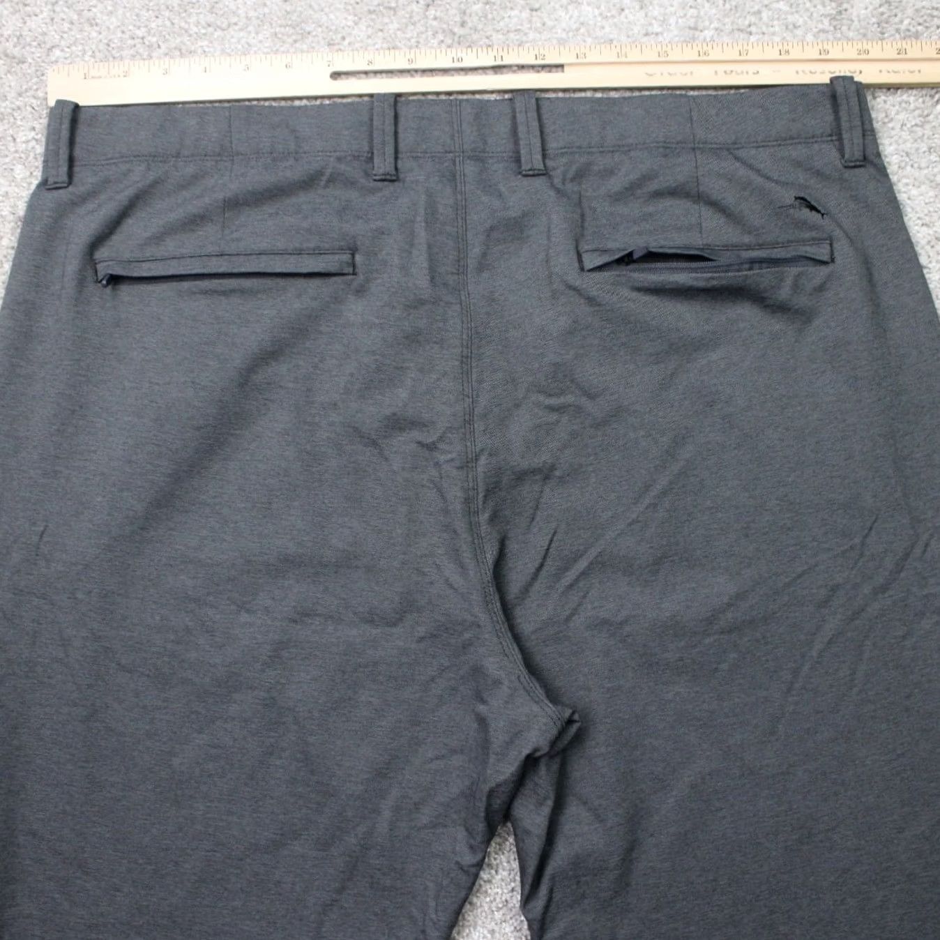 Tommy Bahama Tommy Bahama Pants Mens 40x30 Gray Flat Front Zip Pocket Polyester Straight Leg Casual Pants Size US 40 / EU 56 - 6 Thumbnail