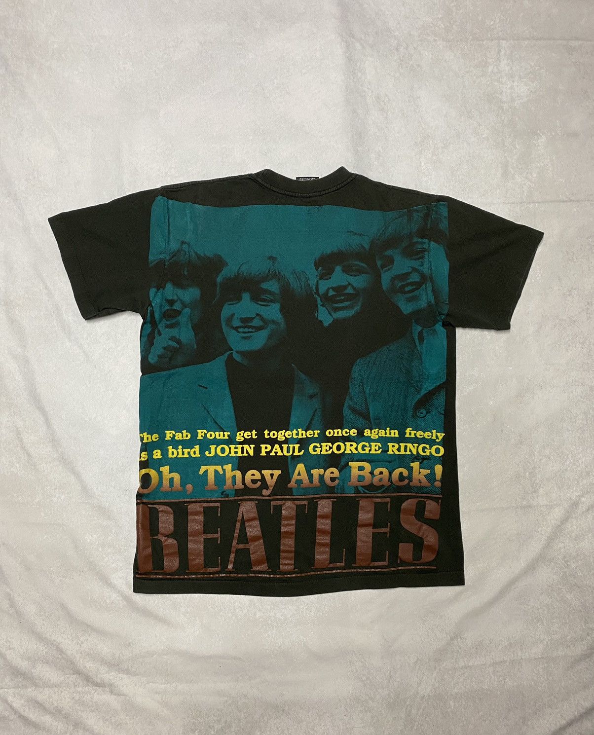 Band Tees × Giant × Vintage Crazy Y2K Grail Giant Modern Vintage Bootleg Beatles AOP L Size US L / EU 52-54 / 3 - 2 Thumbnail