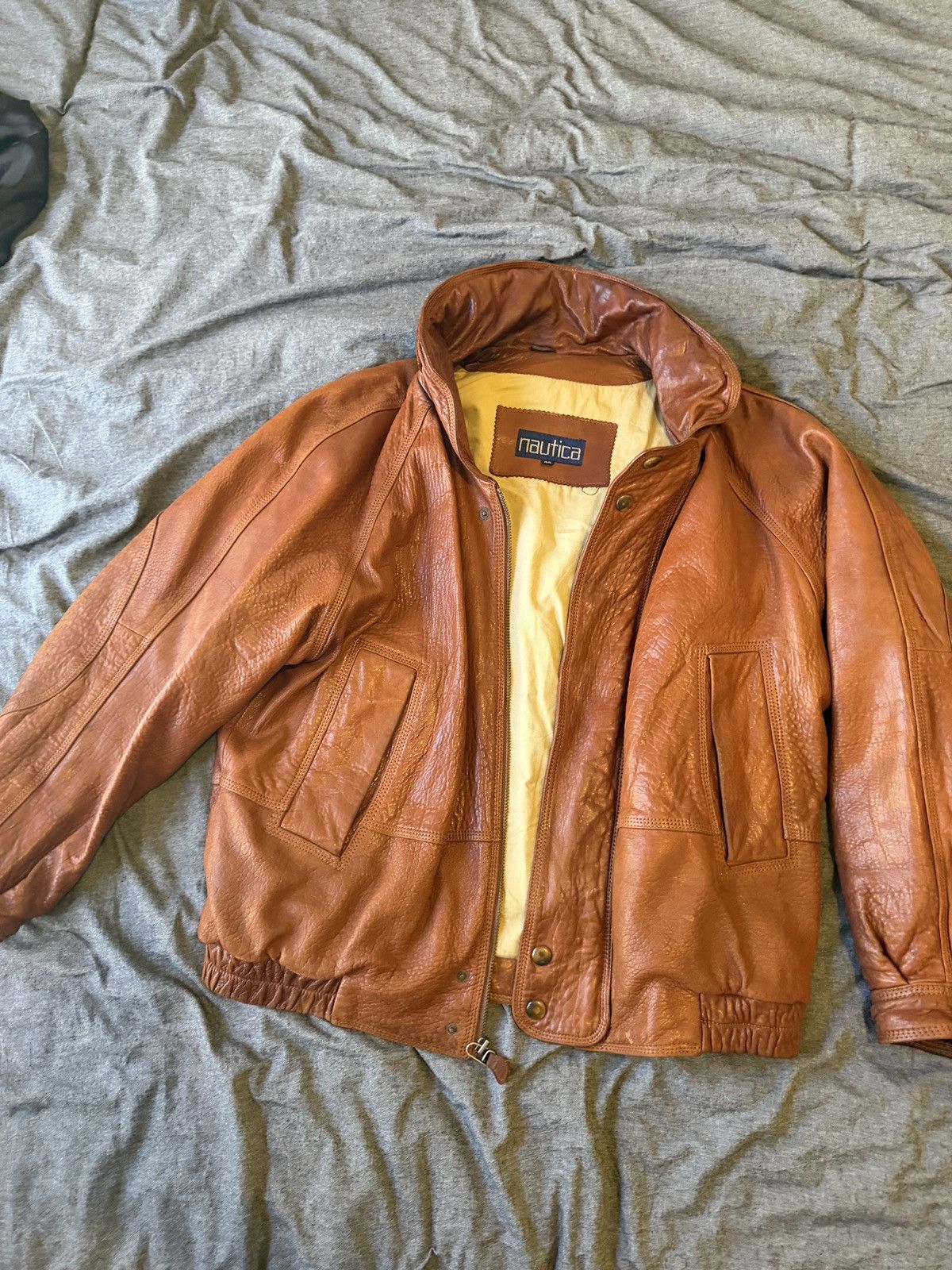 Vintage Nautica Genuine Leather Jacket