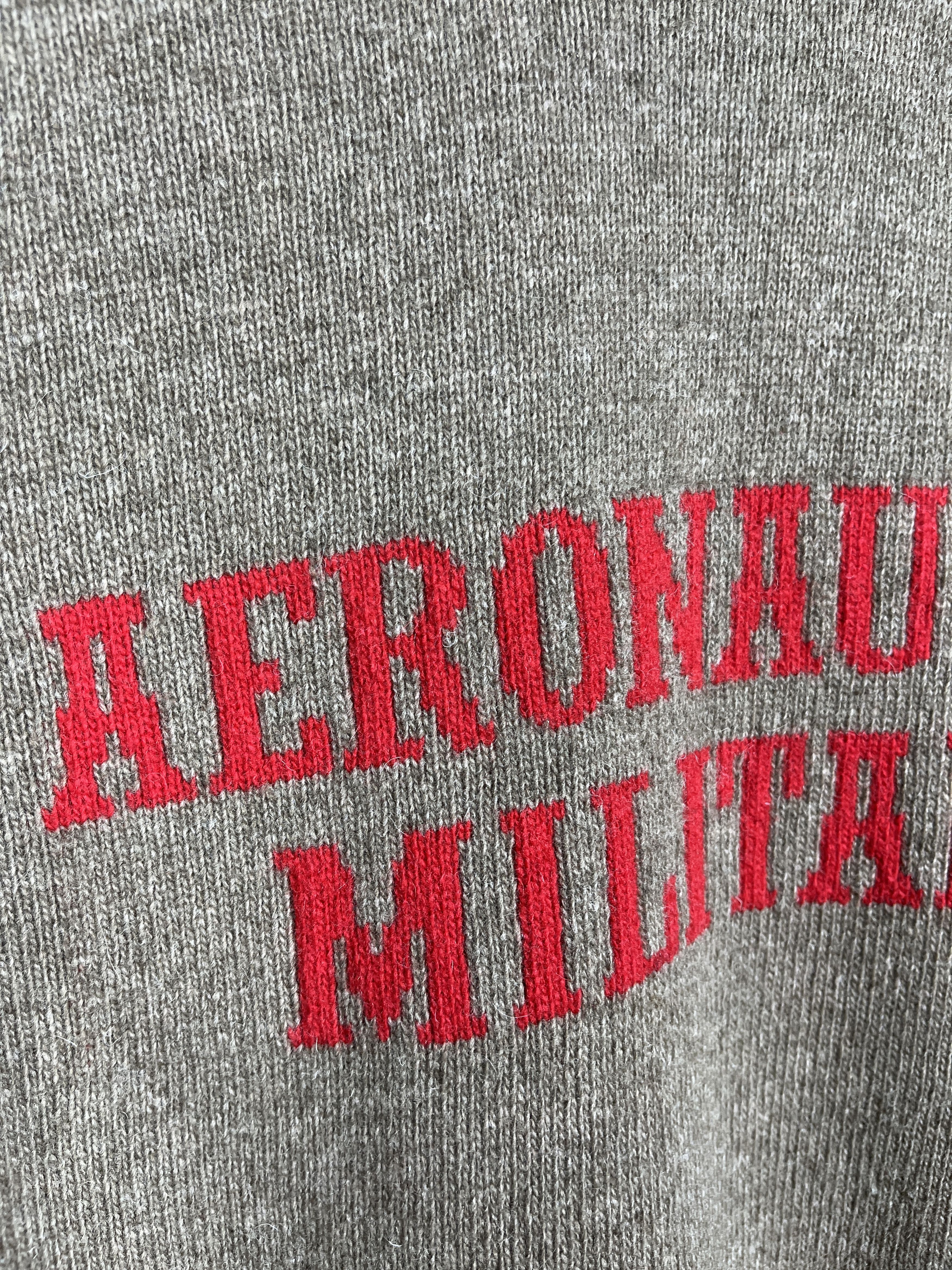 Aeronautica Militare Aeronautica Militare Big Logo Wool Blend Crew Neck Sweater Size US XL / EU 56 / 4 - 4 Thumbnail