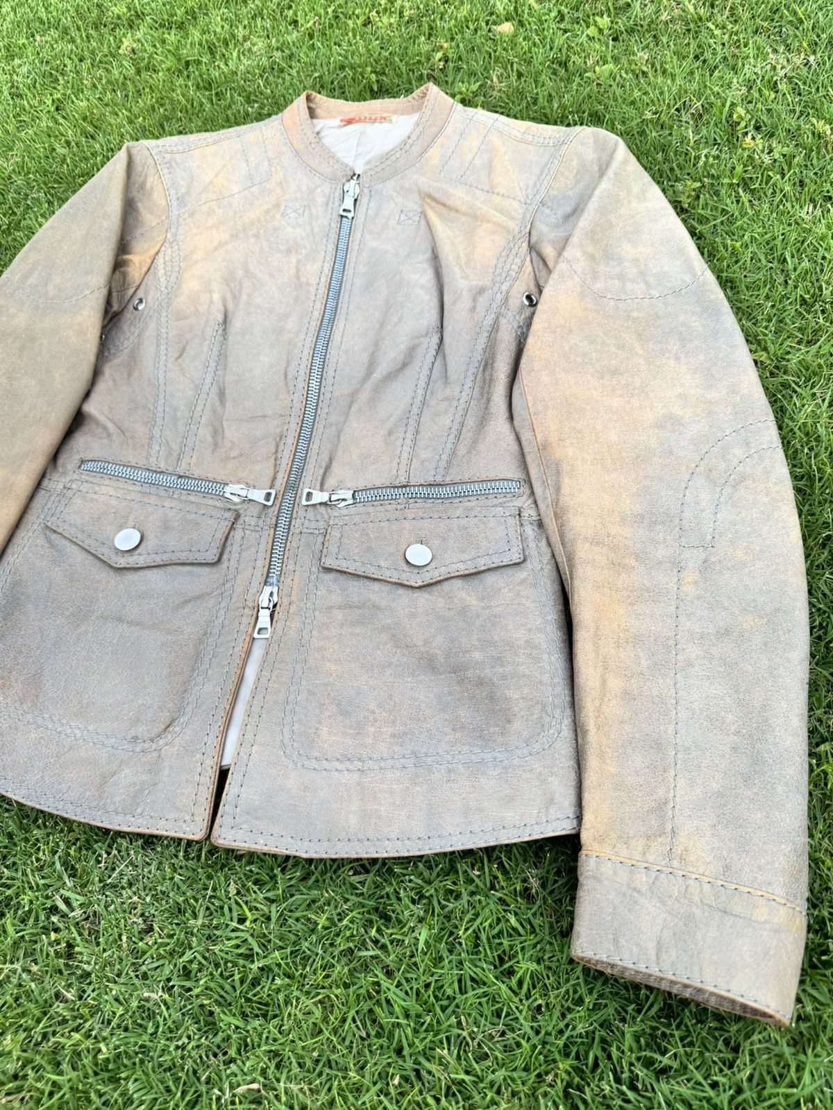 Prada Vintage Prada leather jacket Size S / US 4 / IT 40 - 4 Thumbnail
