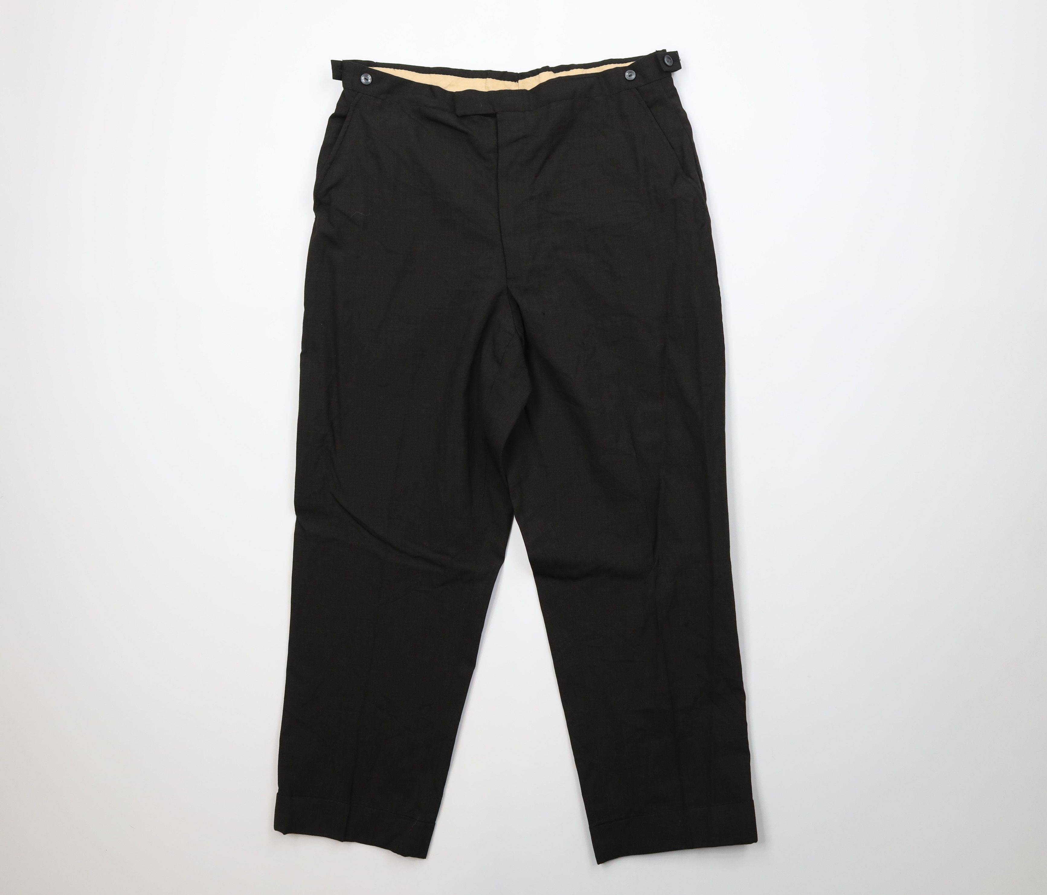 Vintage Vintage 50s Hollywood Regency Gabardine Knit Chino Pants USA Size US 32 / EU 48 - 1 Thumbnail